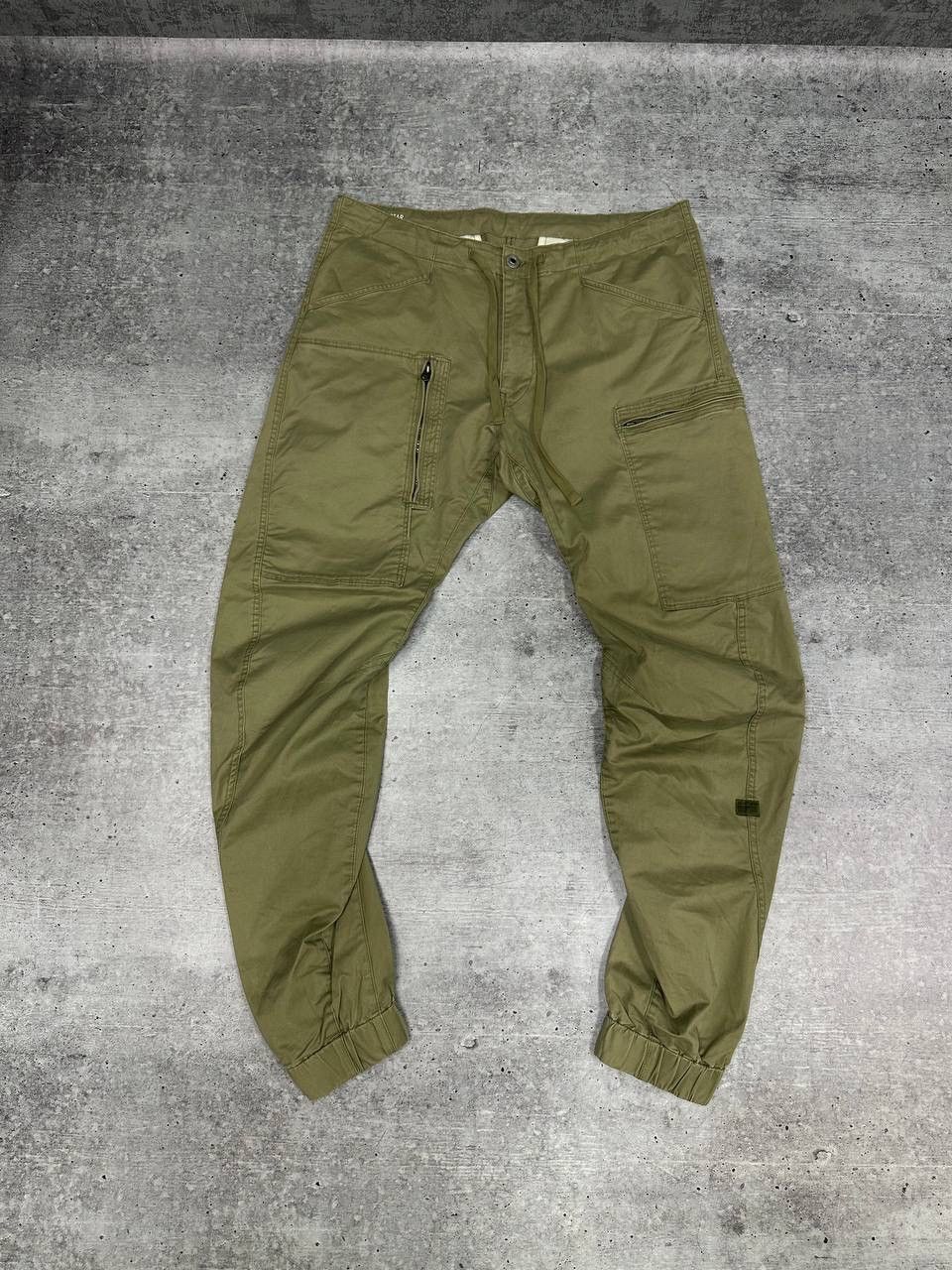 G-Star × Vintage Vintage G -Star Cargo Khaki Povel Qane 3D Tapered Pants Size US 34 / EU 50 - 3 Thumbnail