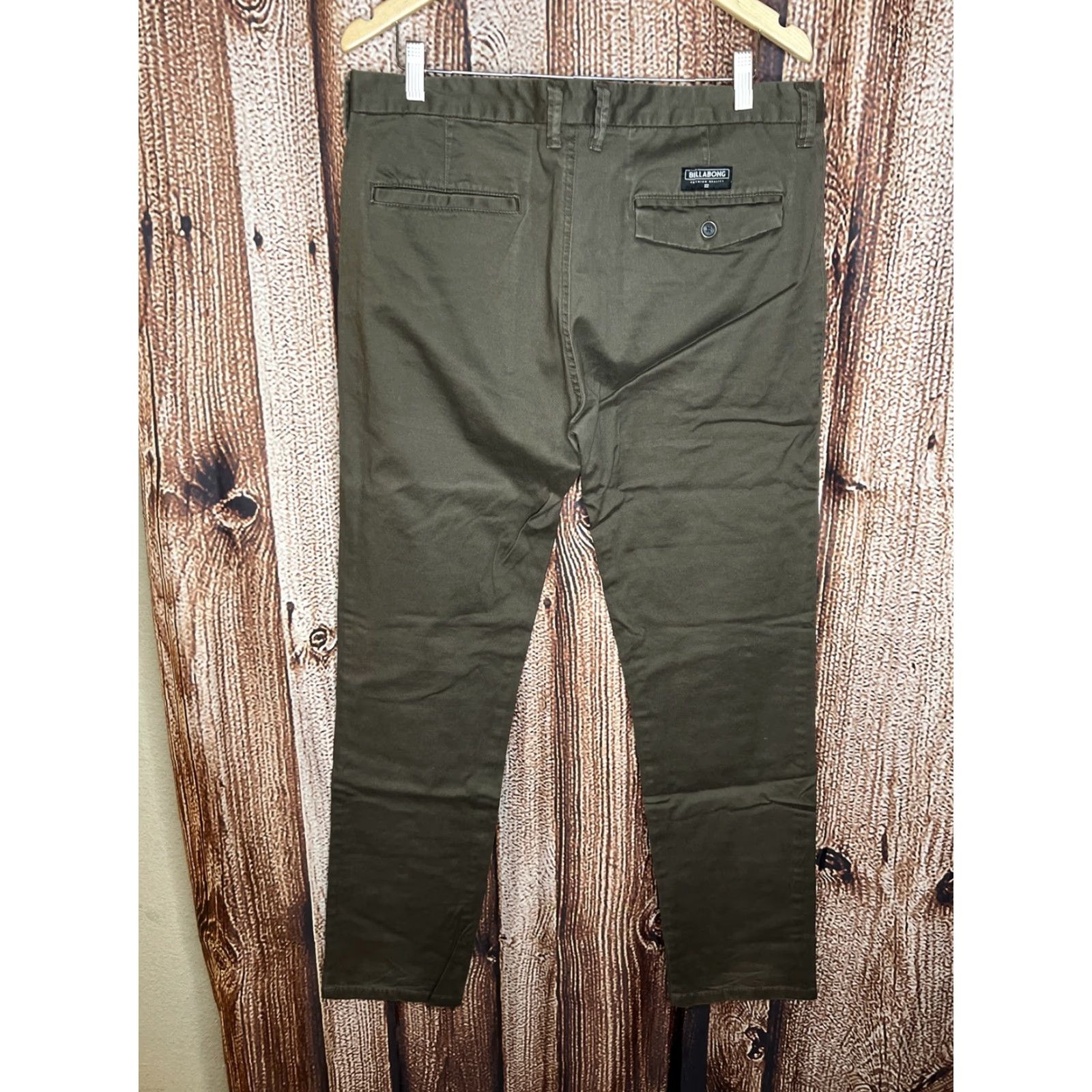 Billabong Billabong Mens Chino Pants Regular 34 32 Green Inseam 32 Shirt? Size US 34 / EU 50 - 2 Thumbnail