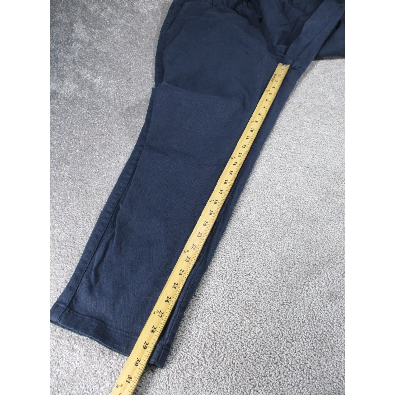 Everlane EVERLANE Pants XL Navy Blue Organic Cotton Twill Chino Drawstring Regular Fit Mens Size US 36 / EU 52 - 4 Thumbnail