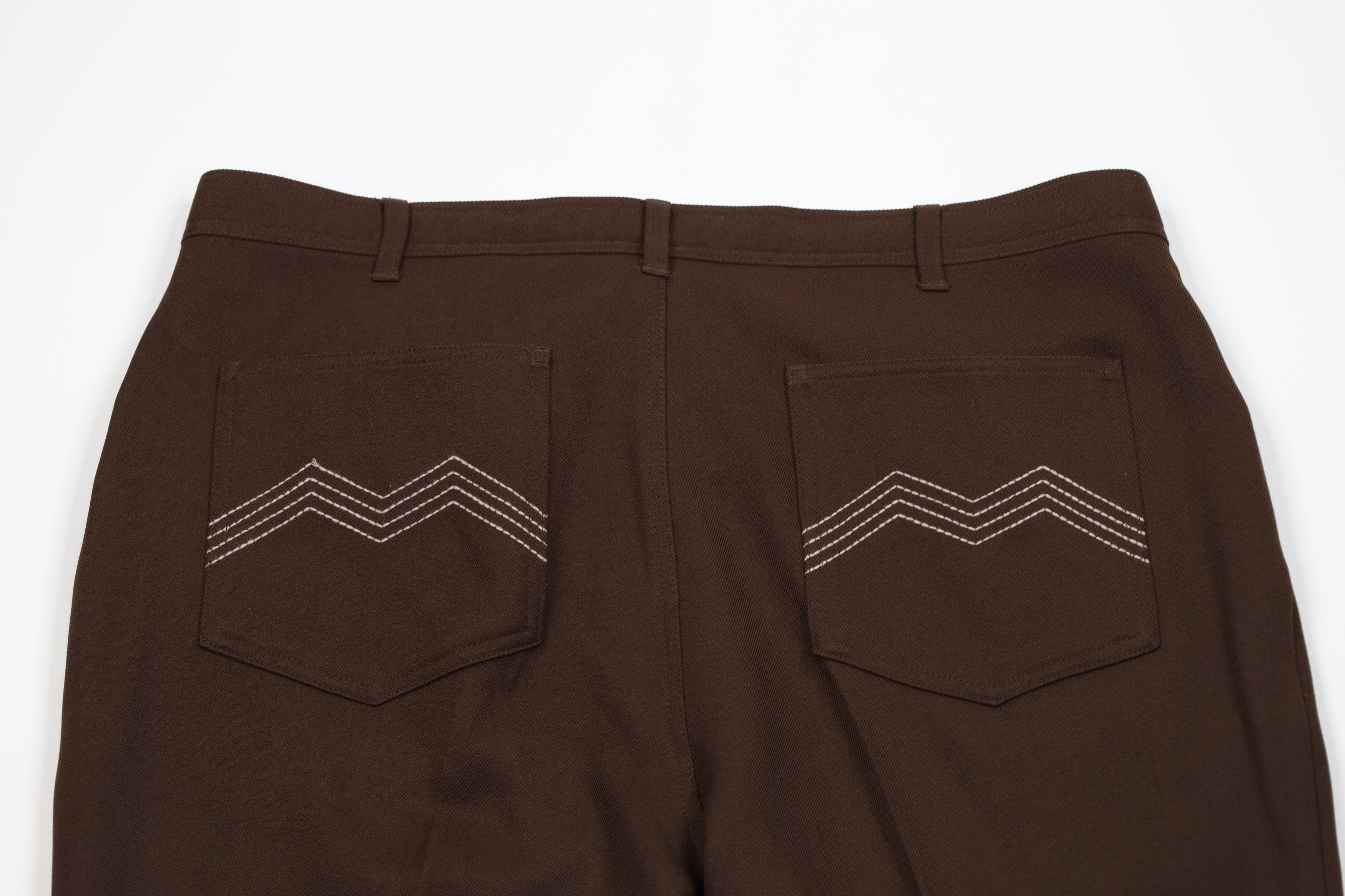 Vintage Vintage 90s Streetwear Knit Wide Leg Chino Pants Brown Size US 40 / EU 56 - 9 Thumbnail