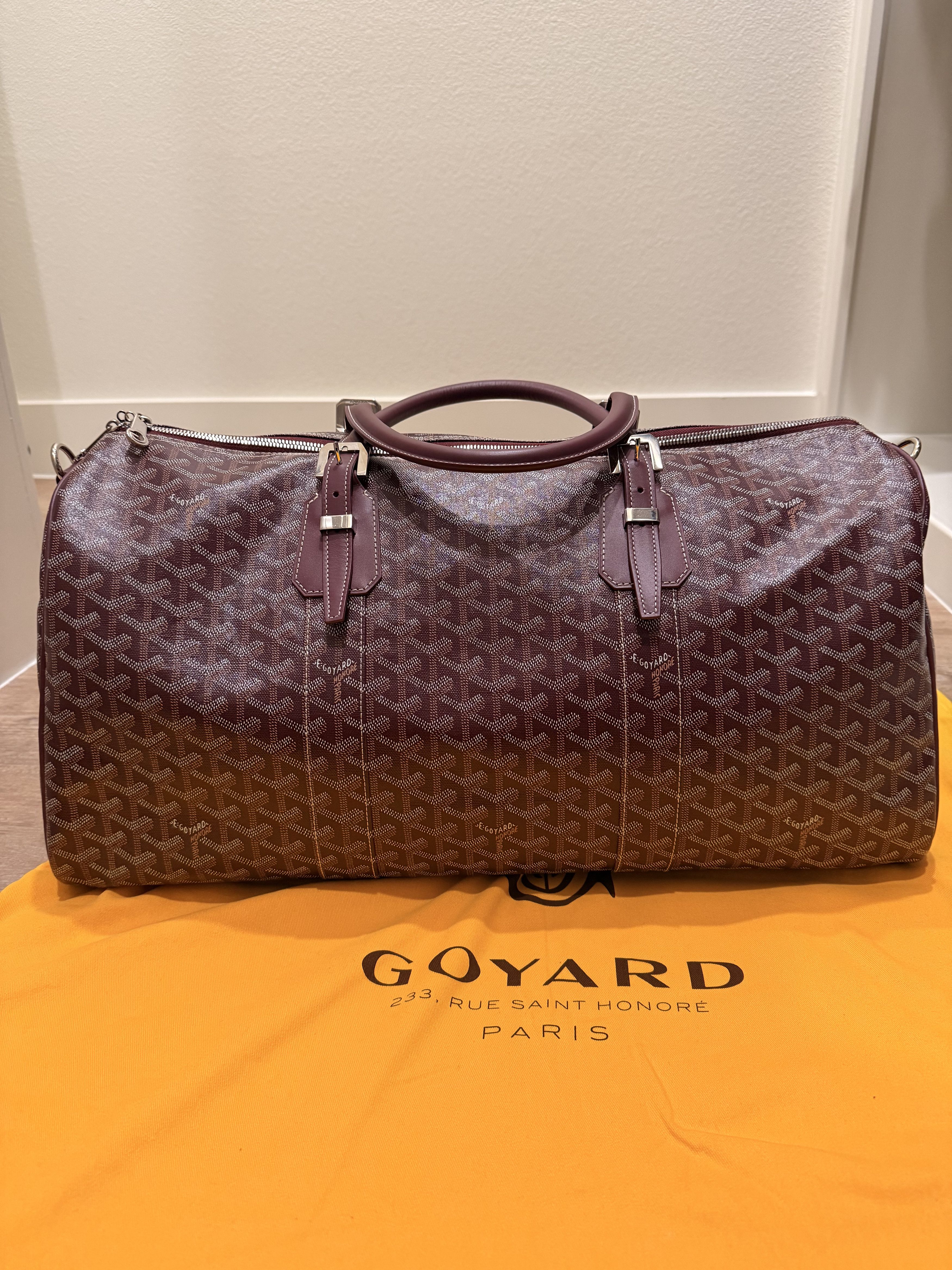 Goyard Boston 50 Burgundy Size ONE SIZE - 2 Thumbnail
