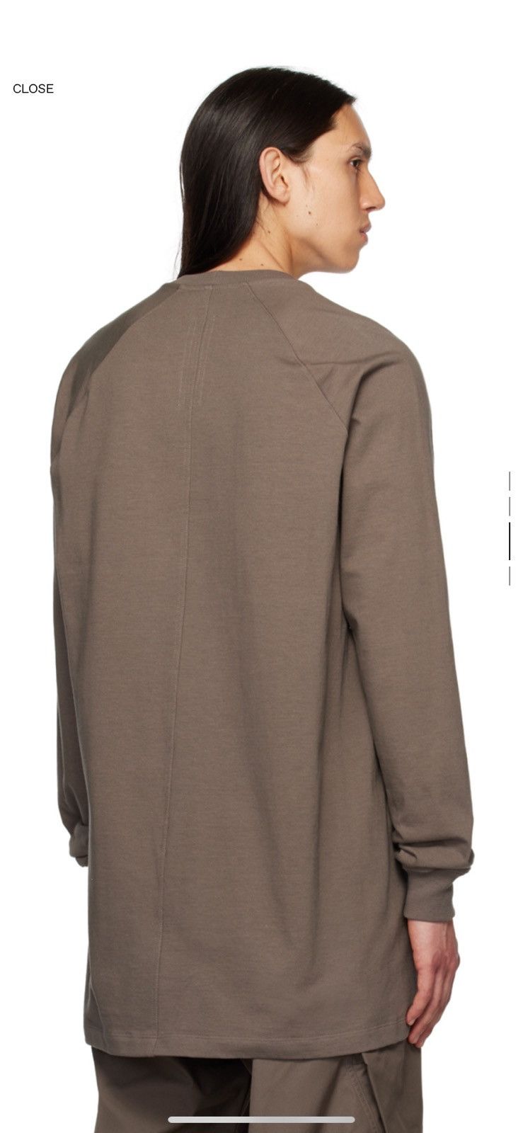 Rick Owens NWT Rick Owens SS23 EDFU Baseball T - Dust Size US XL / EU 56 / 4 - 3 Thumbnail