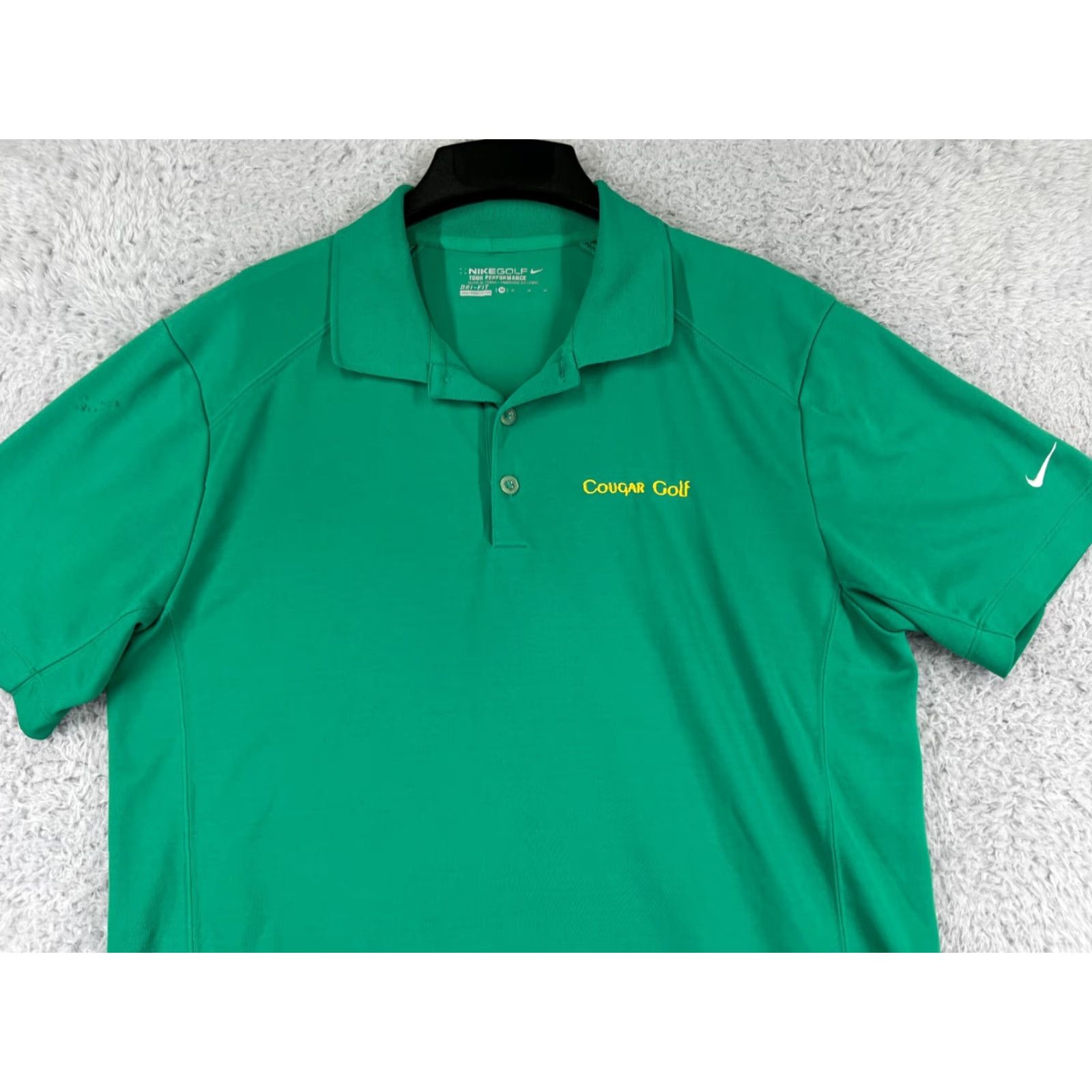 Nike Nike Tour Performance Polo Shirt Mens M Green Dri-Fit Golf Casual Short Sleeve 100% Polyester Mens Polo Size US M / EU 48-50 / 2 - 5 Thumbnail