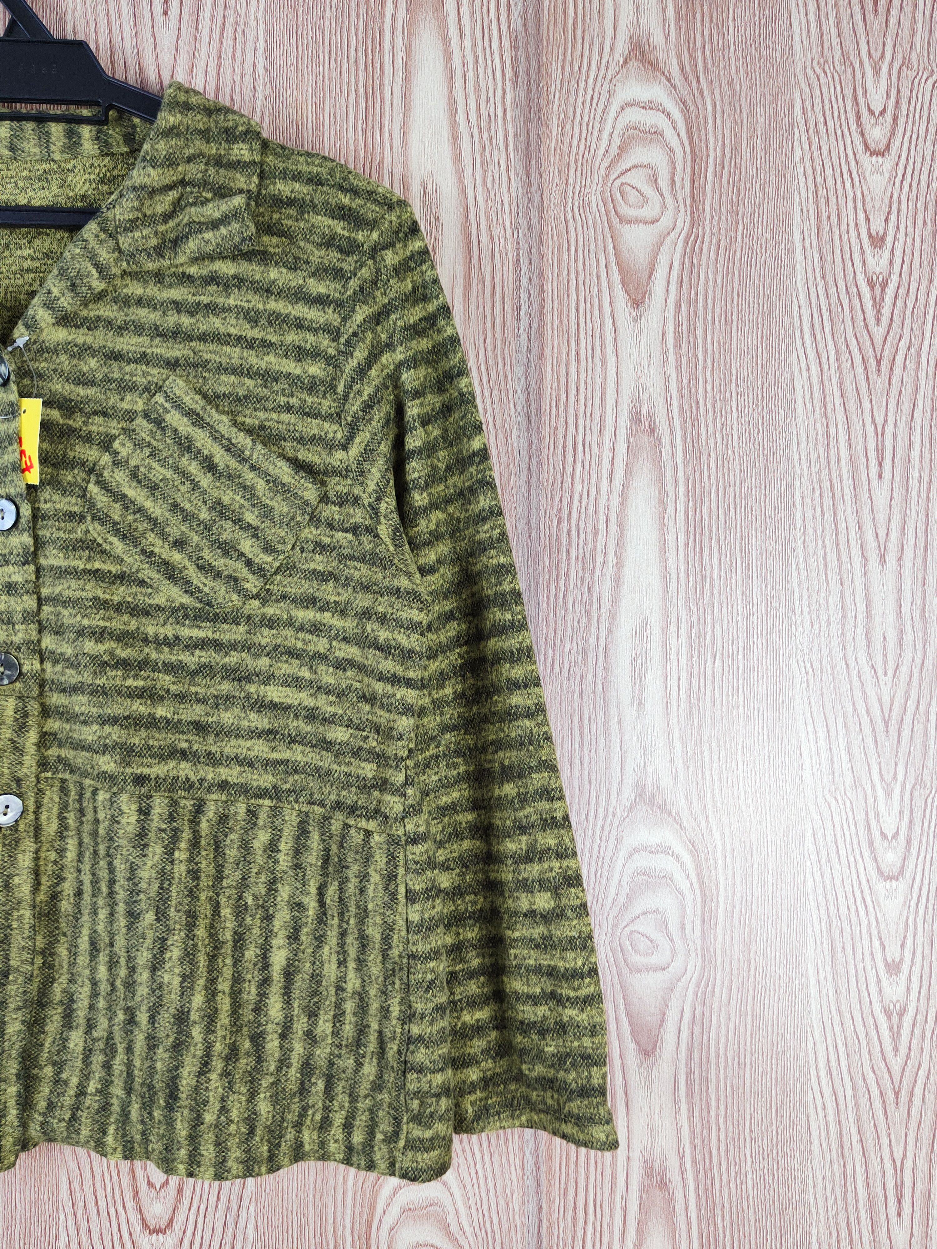 Homespun Knitwear × Japanese Brand × Vintage Viante Green Knitwear Button Up Shirts #W557 Size M / US 6-8 / IT 42-44 - 5 Thumbnail