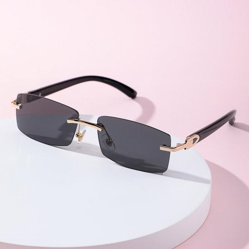 Vintage Rimless Square Sunglasses Size ONE SIZE - 4 Thumbnail