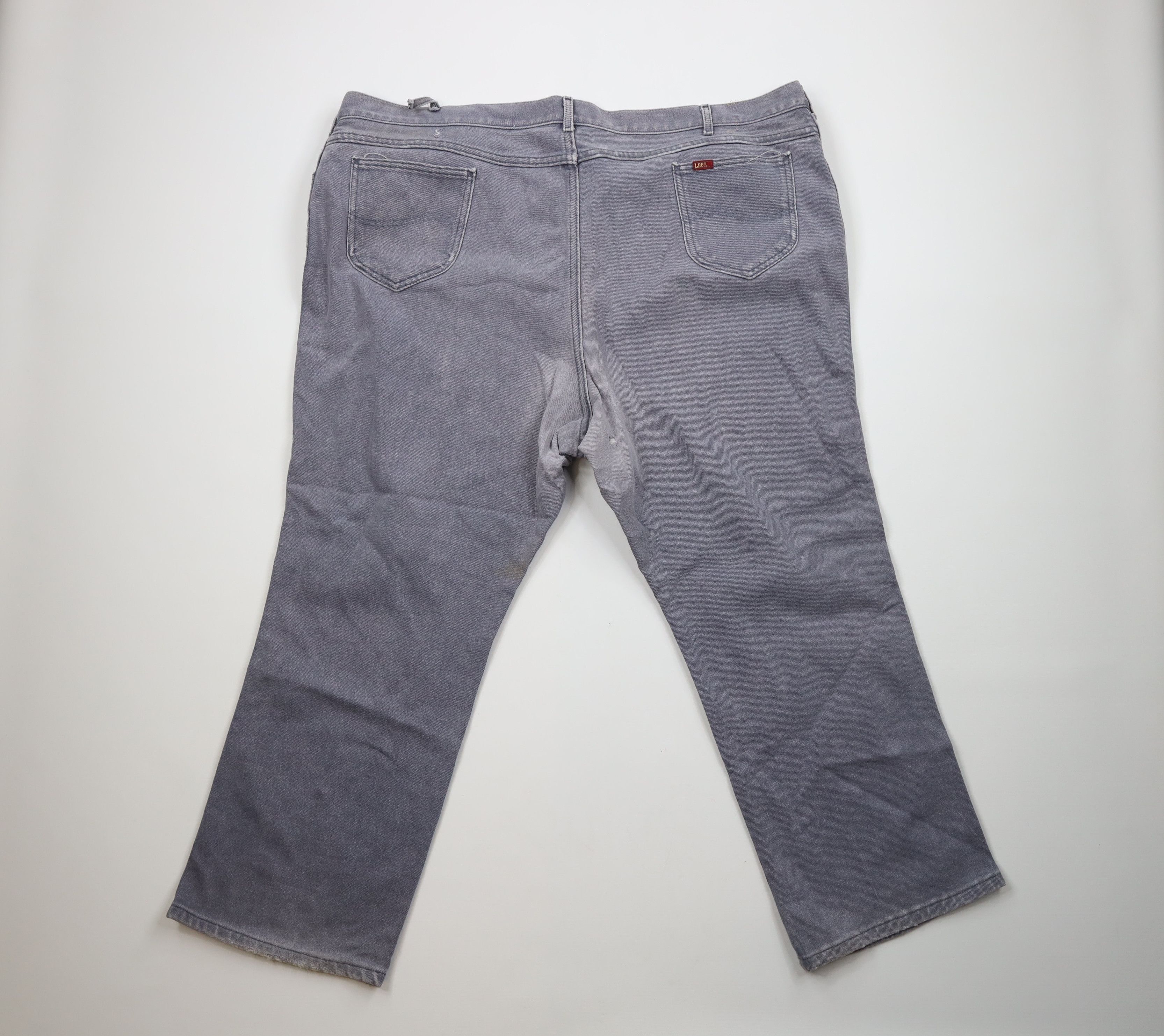 Vintage Vintage 90s Lee Wide Leg Flared Denim Jeans Gray USA Size US 44 / EU 60 - 10 Thumbnail