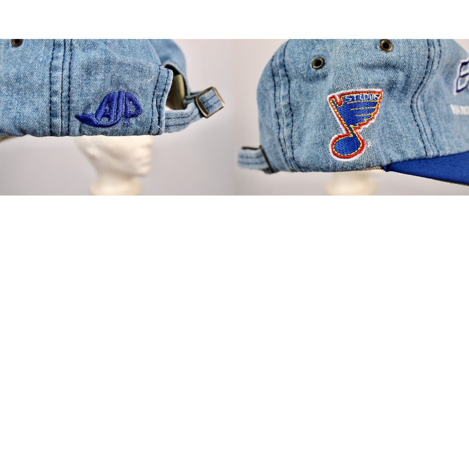 Vintage VINTAGE AJD St Louis Blues Hockey Cap 1990s NHL Adjustable Blue 90s Size ONE SIZE - 9 Thumbnail