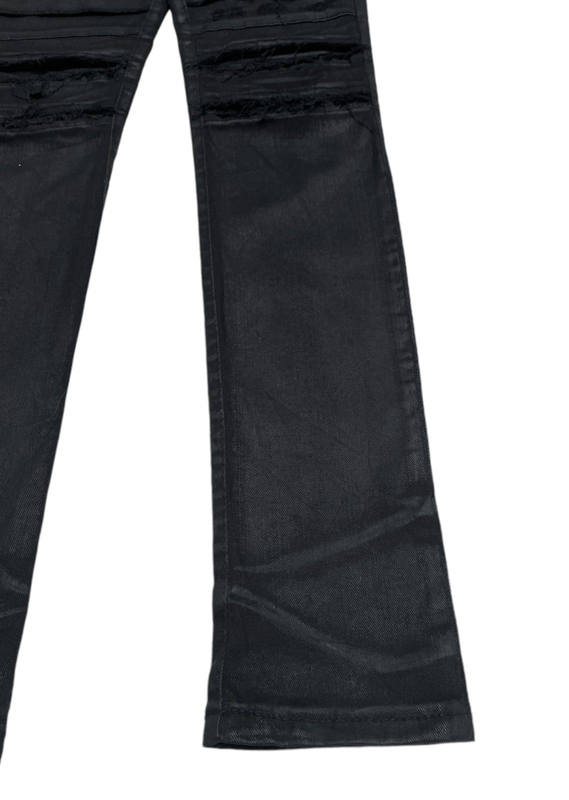 Other Very Rare Vintage Brand Glamour Waxed Ripped Pants 2000s Size US 29 - 6 Thumbnail