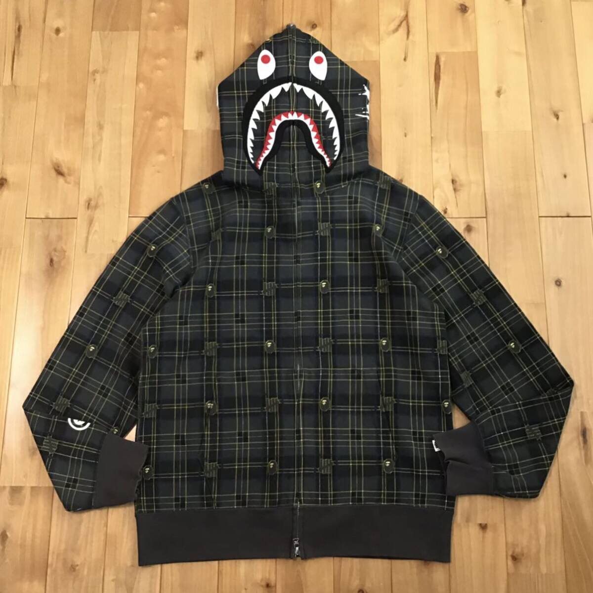 Bape × Undefeated BAPE × Undefeated Check shark full zip hoodie a bathing ape Size US L / EU 52-54 / 3 - 2 Thumbnail