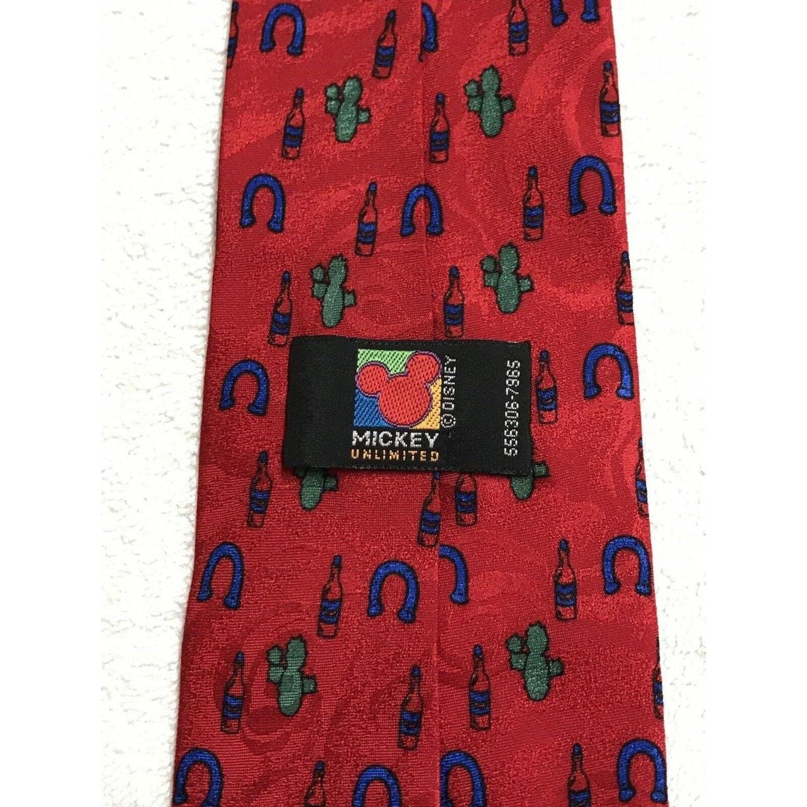 Disney Disney Mickey Unlimited Cowboy Goofy Cactus Vintage Necktie Size ONE SIZE - 3 Thumbnail