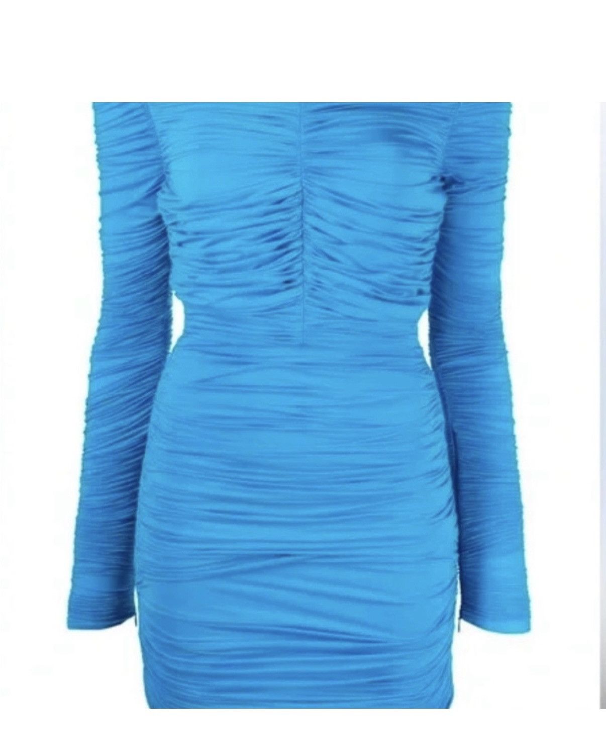 Alex Perry Elegant Blue Ruched Dress Size XS / US 0-2 / IT 36-38 - 1 Thumbnail