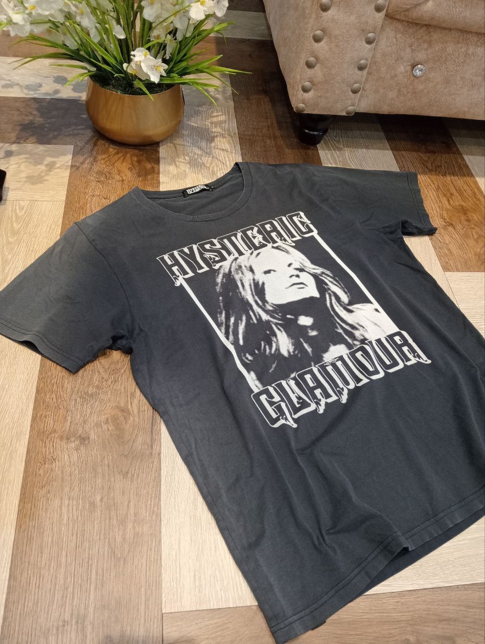 Hysteric Glamour VTG HYSTERIC GLAMOUR CONTORT YOURSELF T-SHIRT - FADED BLACK Size US L / EU 52-54 / 3 - 4 Thumbnail
