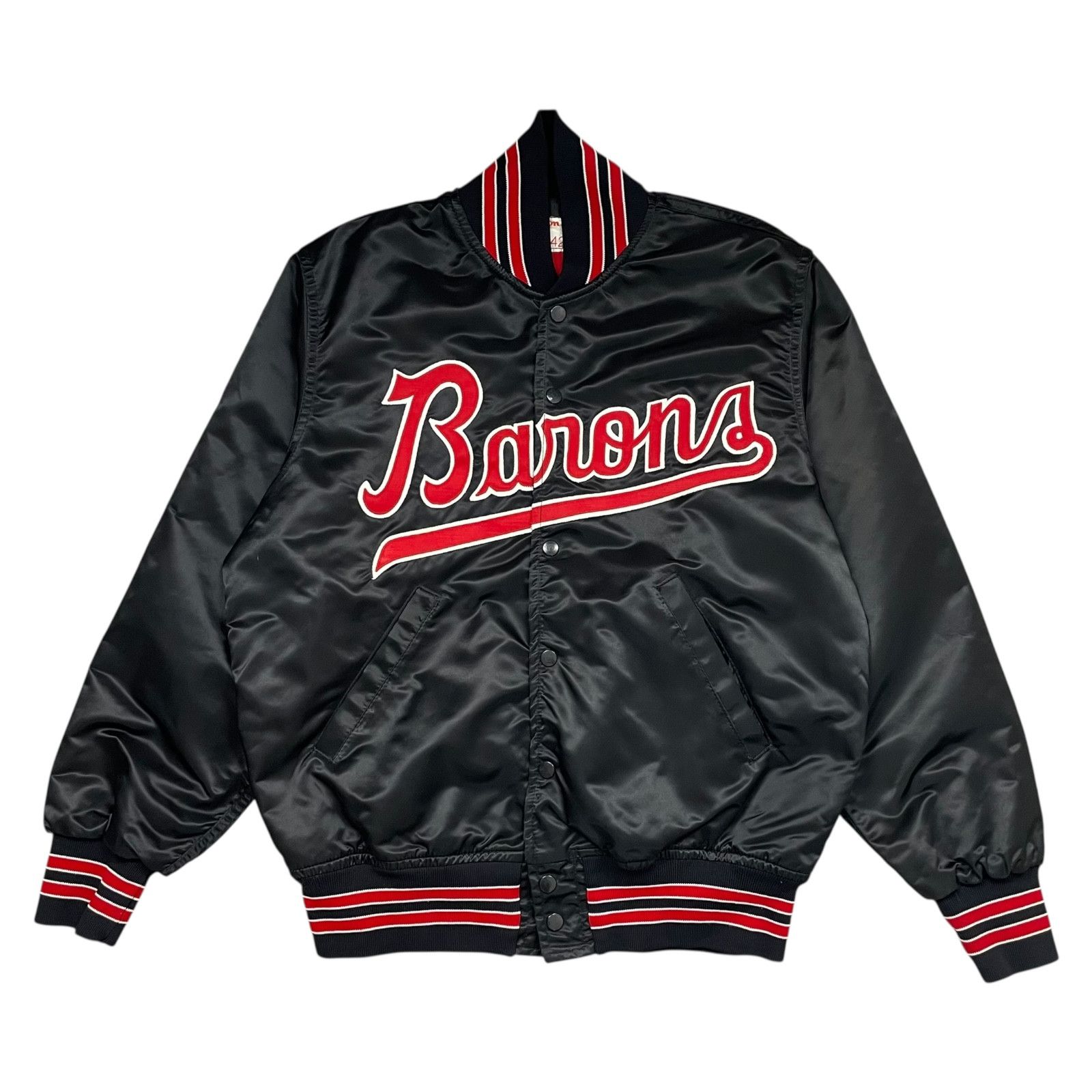 Vintage RARE 90s MILB BIRMINGHAM BARONS WILSON SATIN BOMBER 42 Size US L / EU 52-54 / 3 - 1 Thumbnail