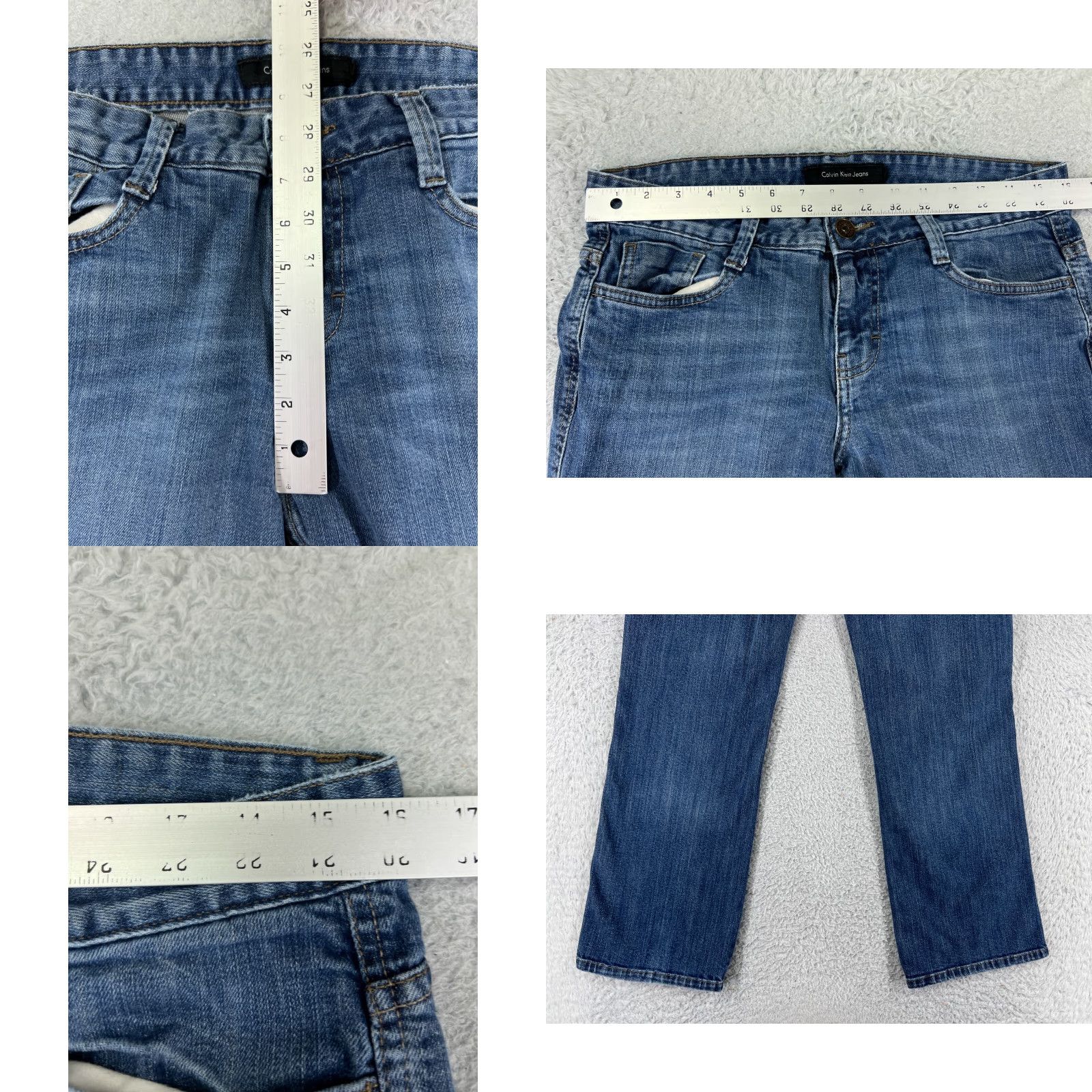 Calvin Klein Calvin Klein Jeans Women 8 Blue Denim Bootcut Embroidered Cotton Blend Denim Bootcut Size 30" / US 8 / IT 44 - 9 Thumbnail