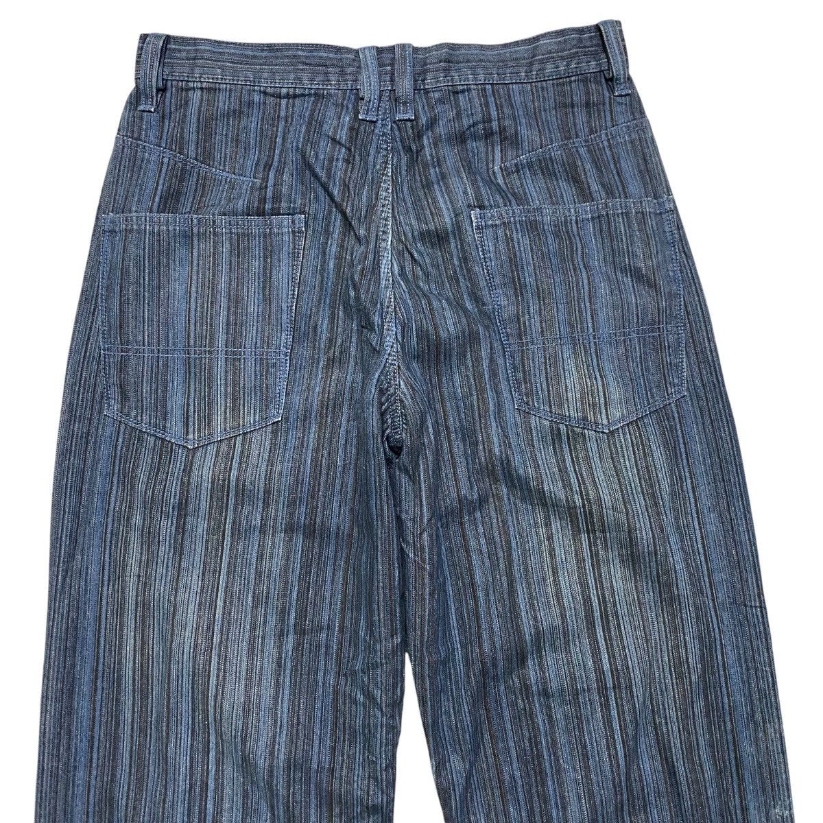 Japanese Brand Japanese Brand OPEN DICH Pinstripe Denim Baggy Jeans Size US 33 - 10 Thumbnail