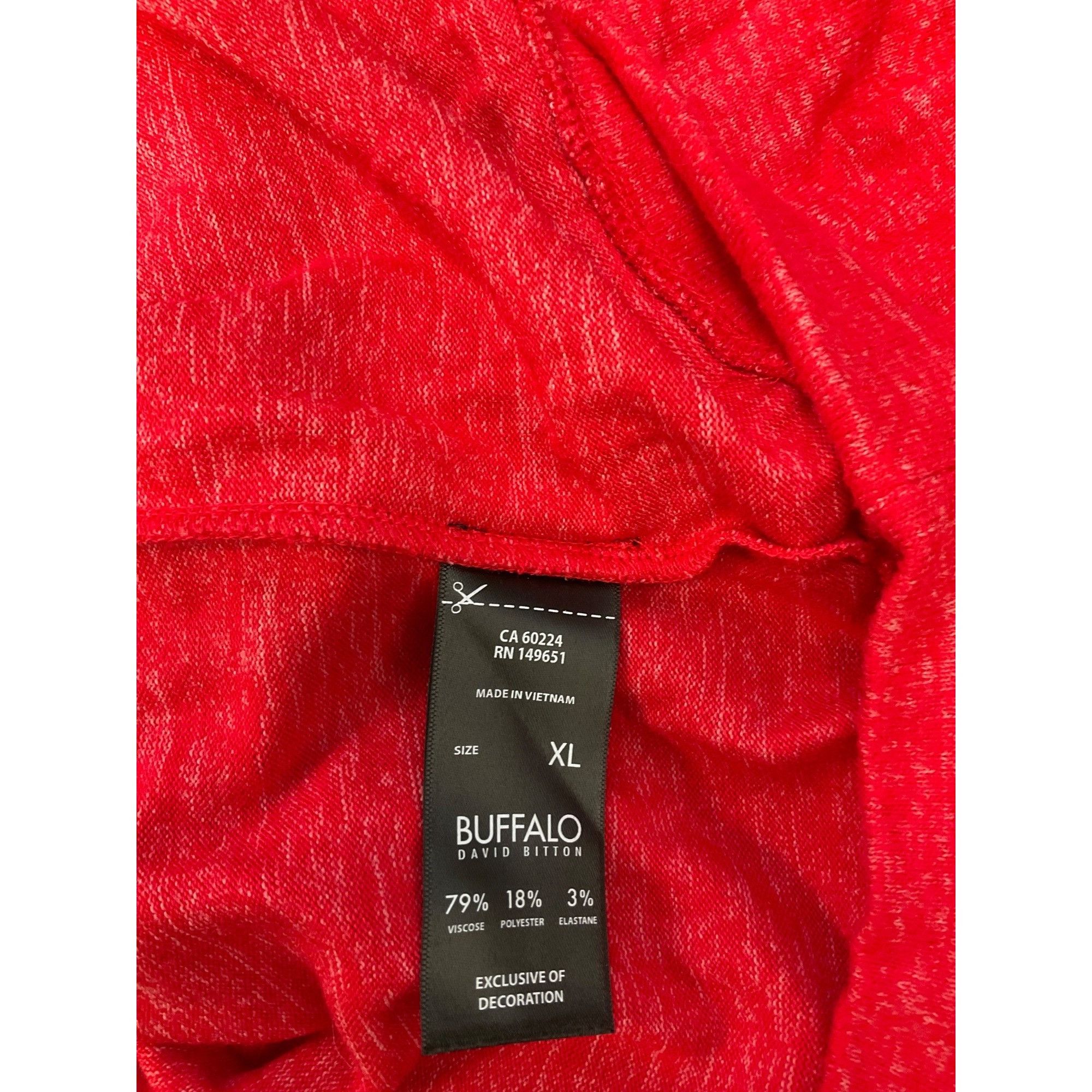 Buffalo David Bitton Buffalo David Bitton XL Red Long Sleeve Top With Subtle Hear Size XL / US 12-14 / IT 48-50 - 6 Thumbnail
