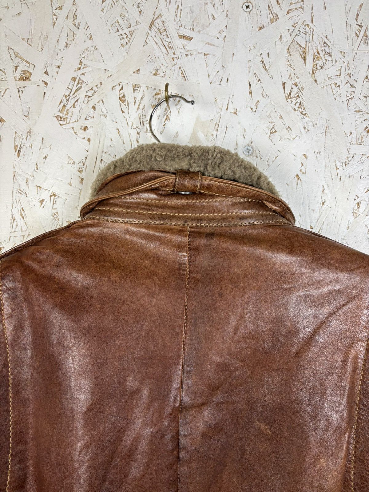 Leather Gipsy Vintage Brown Leather Bomber Jacket Size US M / EU 48-50 / 2 - 7 Thumbnail
