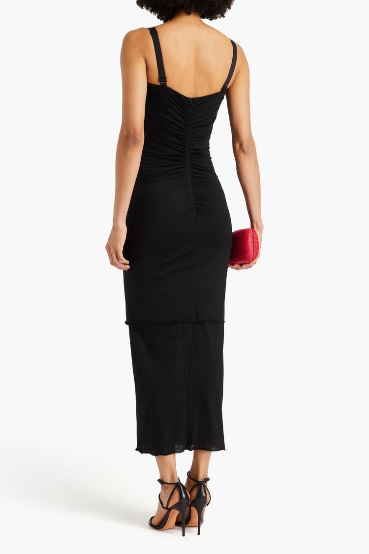 Dolce & Gabbana o1y0825 Sleeveless Midi Dress in Black Size XS / US 0-2 / IT 36-38 - 3 Thumbnail
