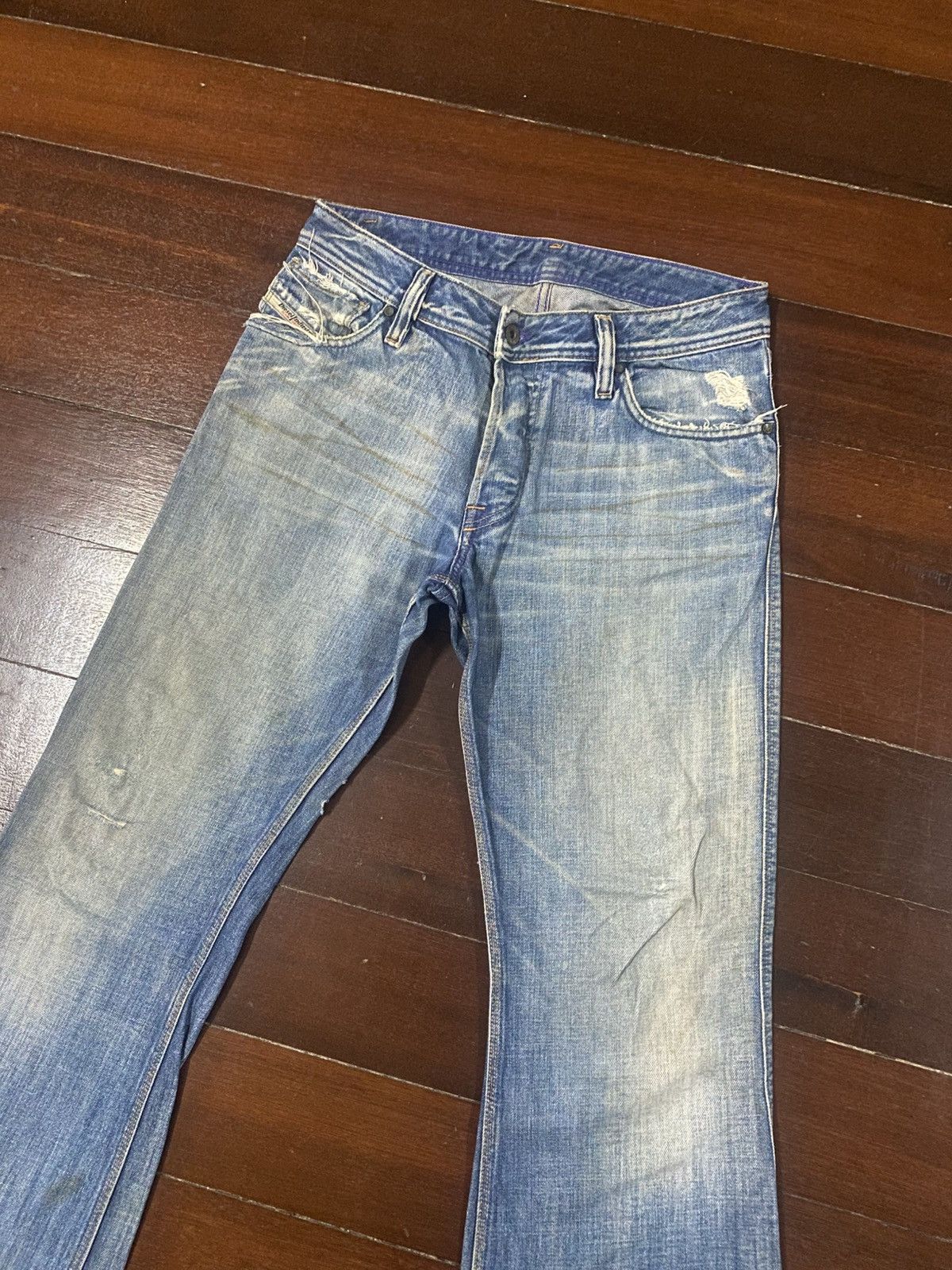 Diesel Vintage y2k Diesel Jeans Flared boot cut distressed wide Size US 33 - 5 Thumbnail