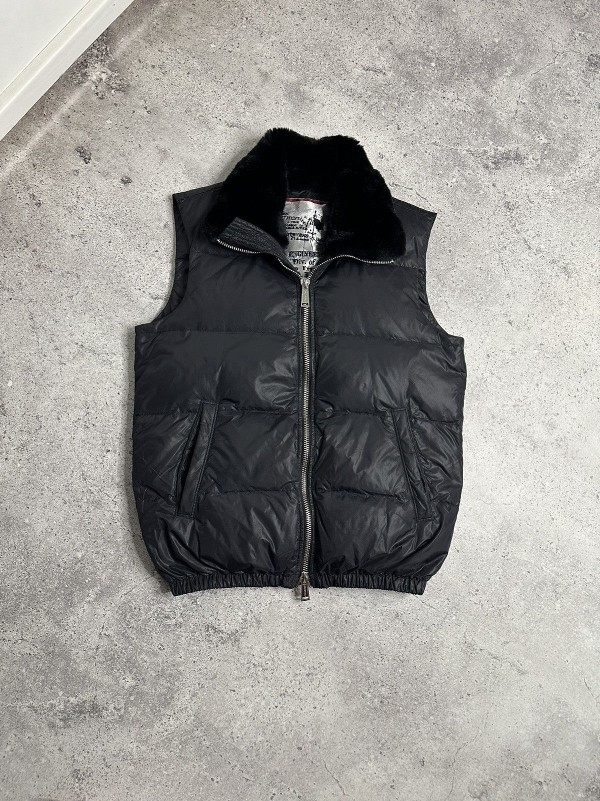 Dsquared2 Dsquared2 FW11 Down Puffer Vest Rabbit Fur On The Collar Size L / US 10 / IT 46 - 1 Thumbnail