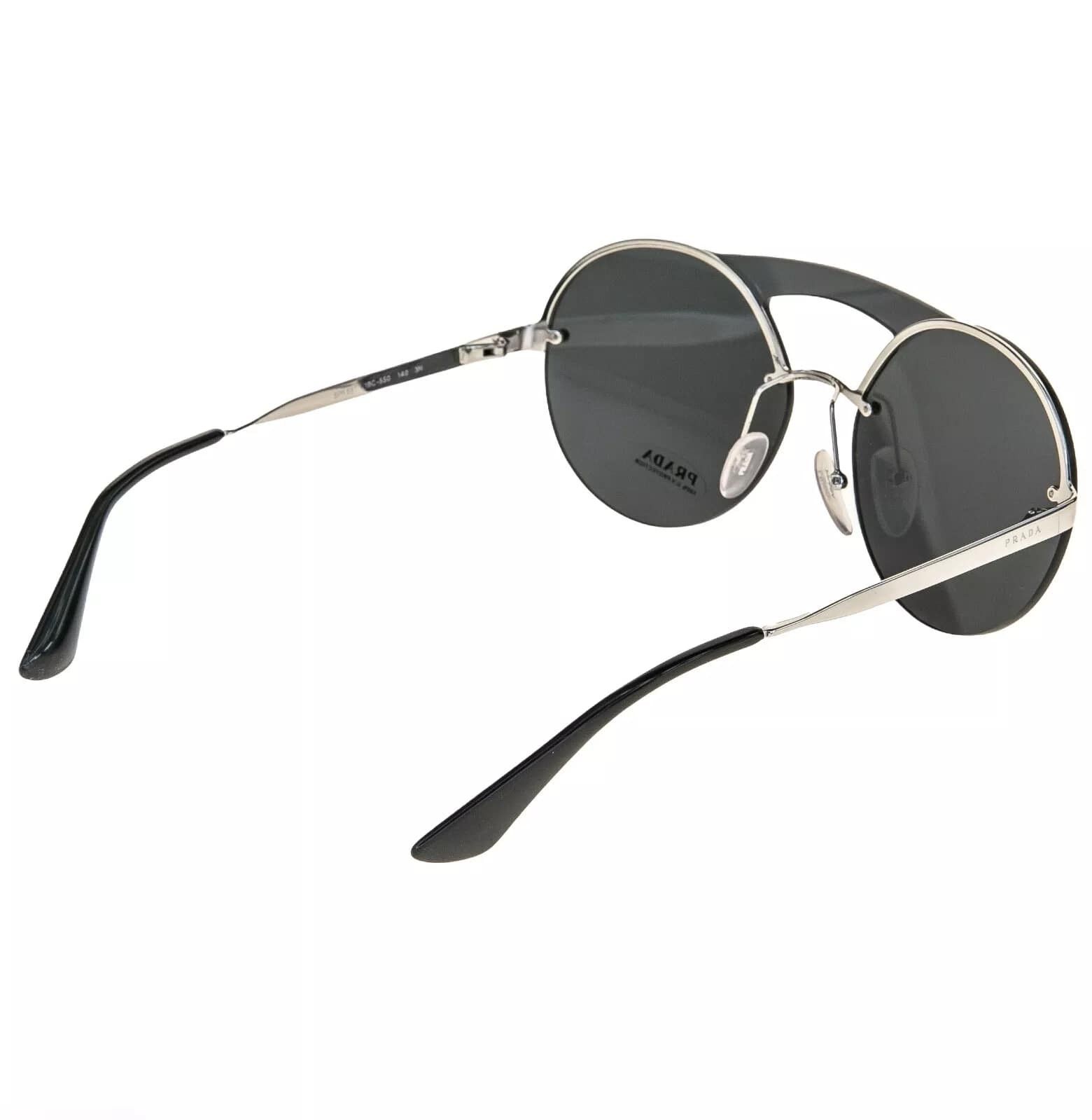 Prada PRADA 65T CINEMA Sunglasses Silver Black Rimless PR65TS Size ONE SIZE - 2 Thumbnail