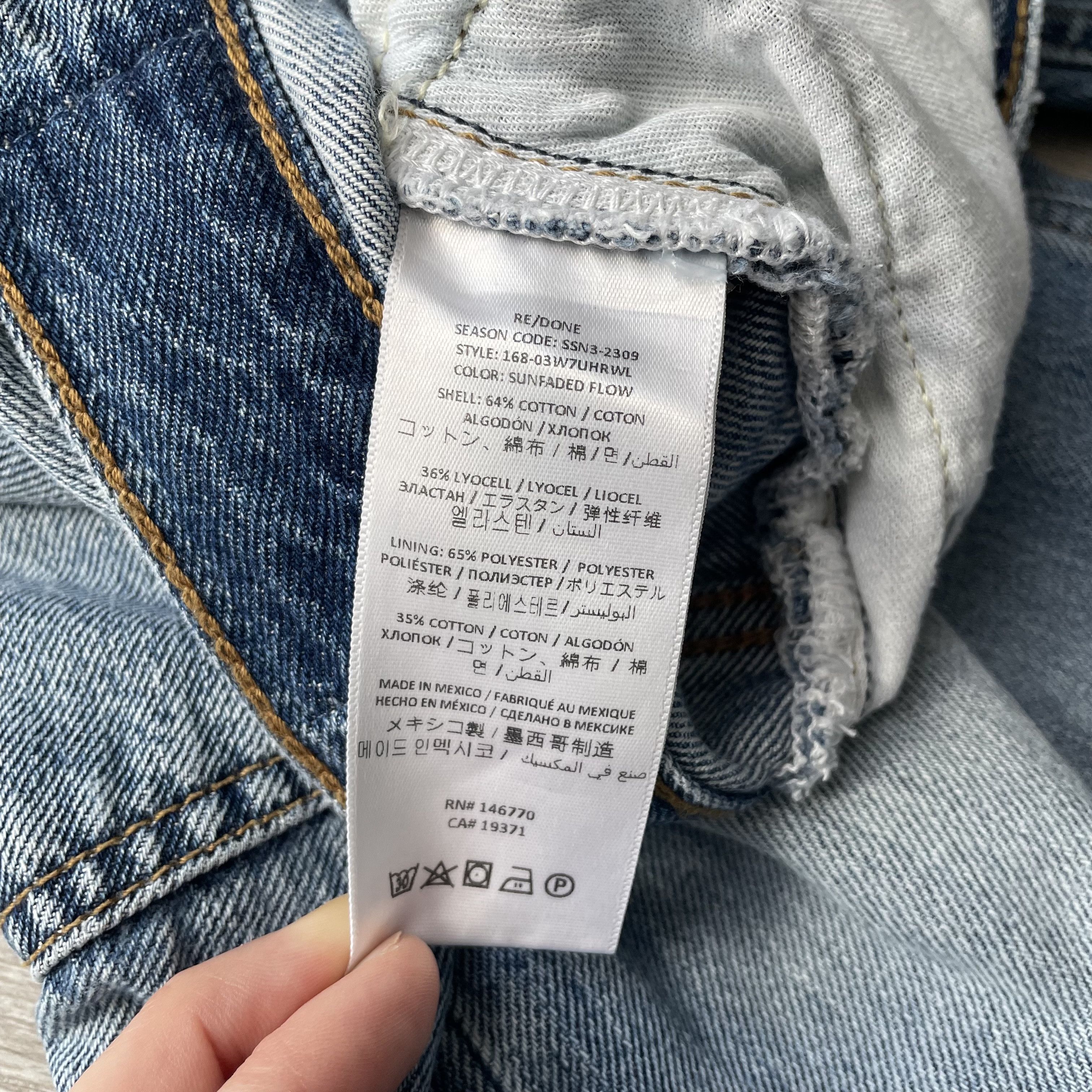 RE/DONE RE/DONE High Rise Wide Leg Sunfaded Flow Jeans Size 27 Size 27" / US 4 / IT 40 - 4 Thumbnail