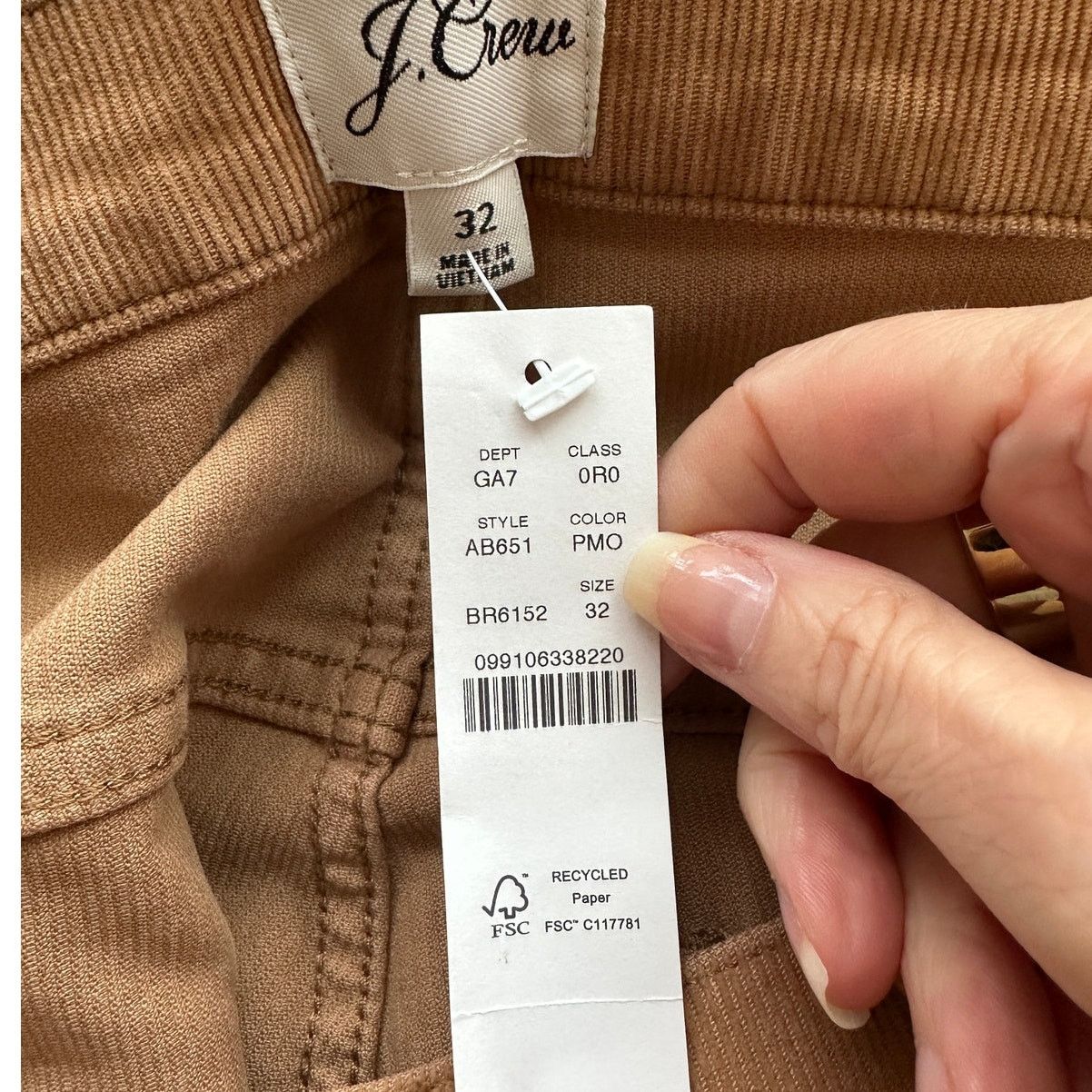 J.Crew NWT J Crew Gold Vintage Slim Straight Corduroy Pants 32 / 12 Size 32" / US 10 / IT 46 - 8 Thumbnail
