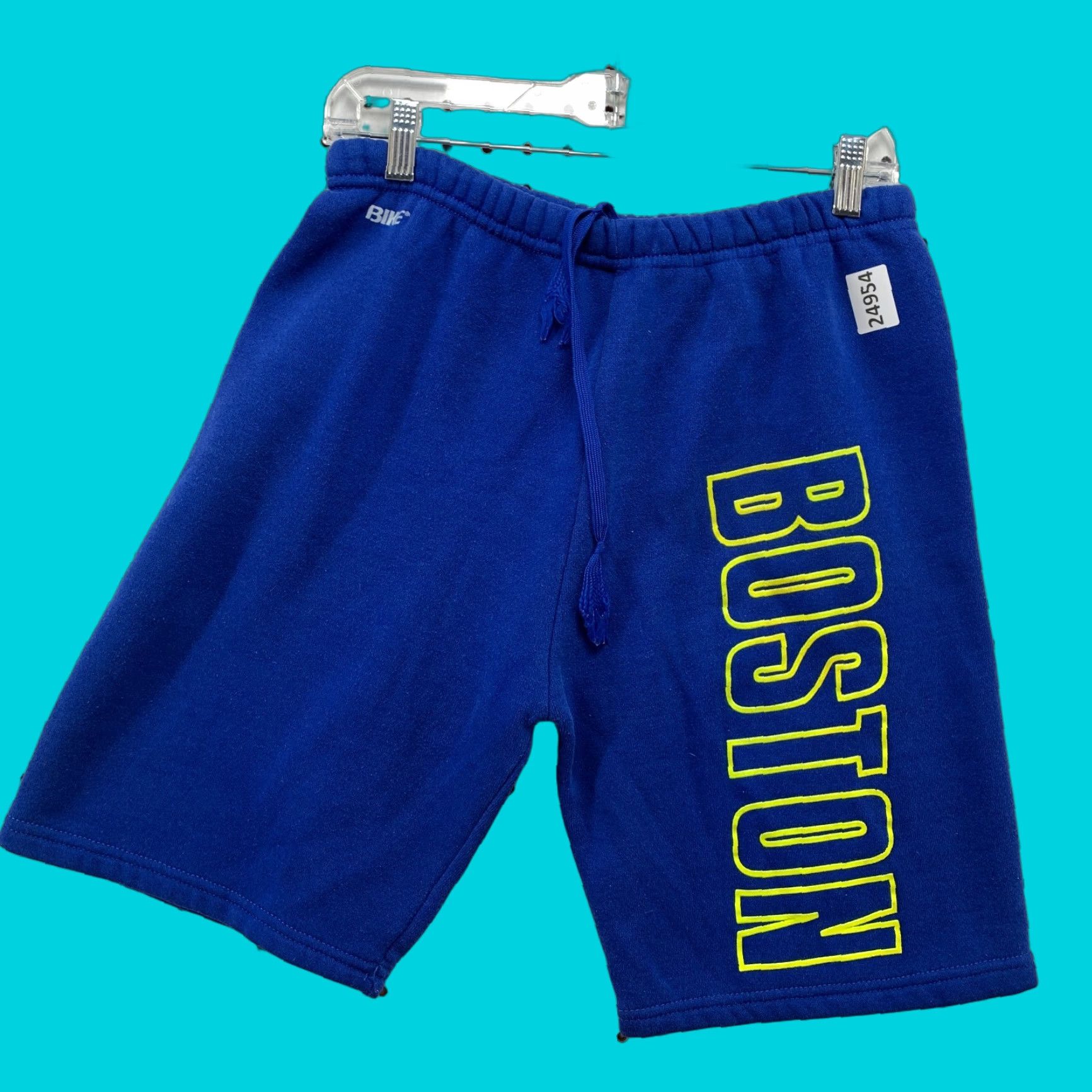 Spell VINTAGE Bike Boston Spell Out Sweat Shorts Royal Blue Adult Medium USA Made 28x8 Men 90s Size US 31 - 1 Thumbnail