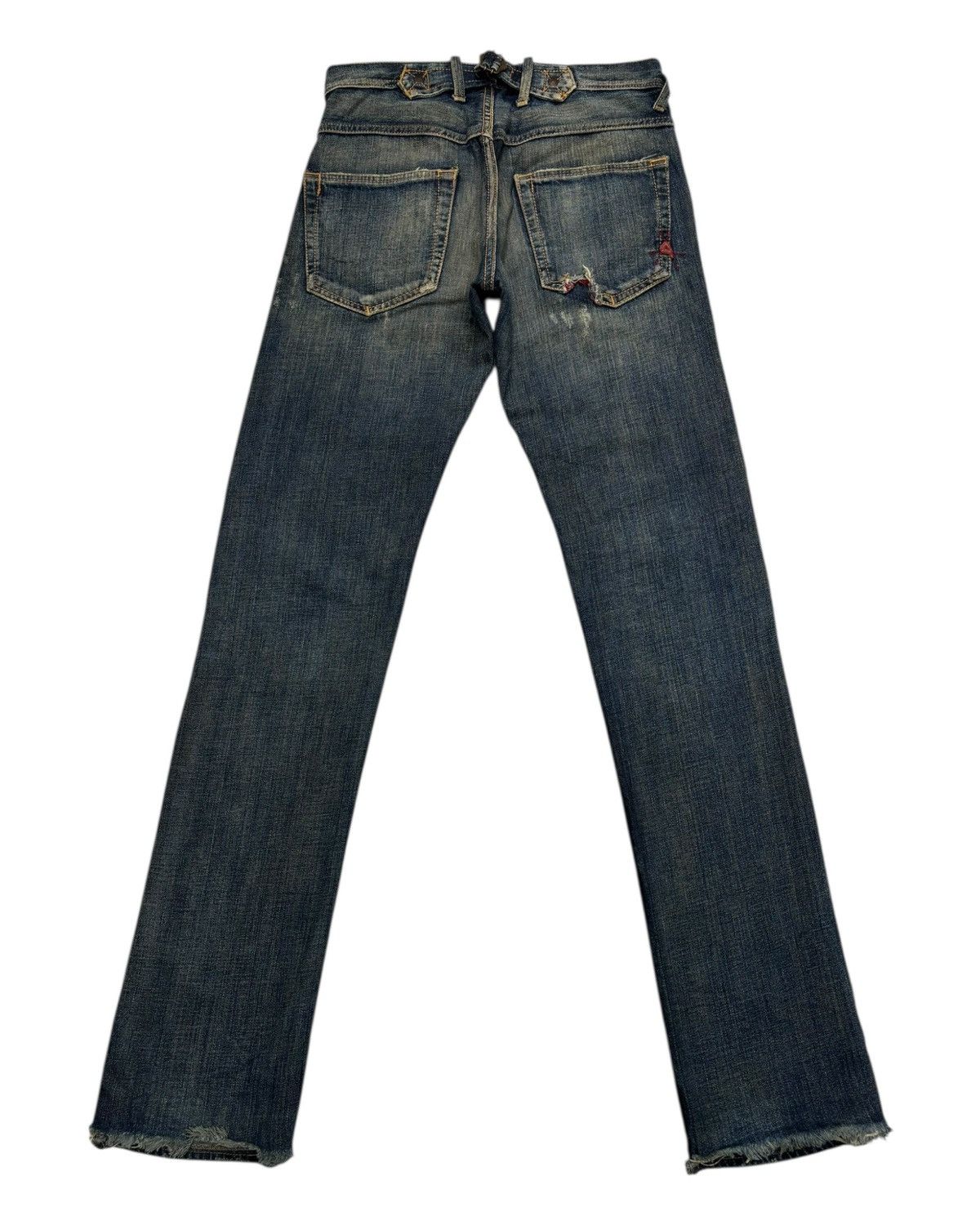 If Six Was Nine × Yasuyuki Ishii RIPPED🔥DISTRESSED DENIM PATCHWORK SLIM FIT CYCLE JEANS ITALY Size US 30 / EU 46 - 3 Thumbnail