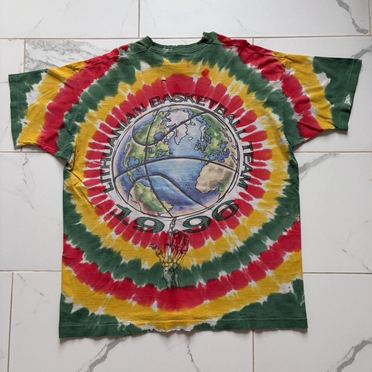 Fruit Of The Loom Vintage 1996 Lithuania Basketball Olympics Grateful Dead Tee Size US XL / EU 56 / 4 - 2 Thumbnail