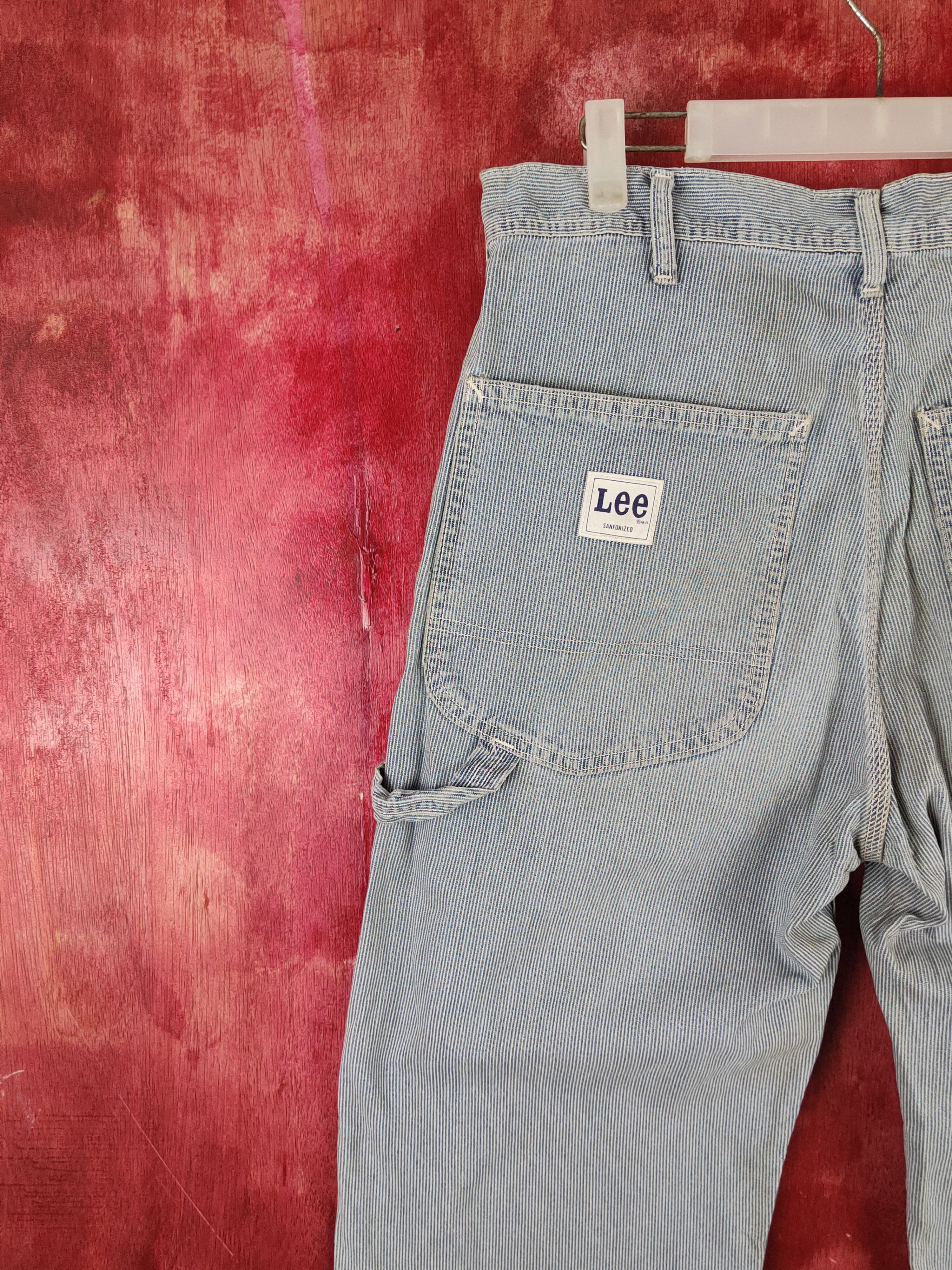 Vintage Lee Blue Faded stripe vintage painter Cargo Pants #S1711 Size US 32 / EU 48 - 8 Thumbnail