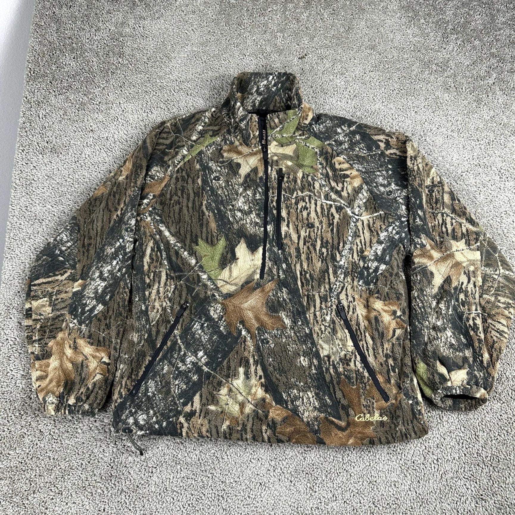 Vintage Cabela's Jacket Mens M Windshear Camouflage 1/4 Zip Lined Windproof Pullover Size US M / EU 48-50 / 2 - 2 Thumbnail