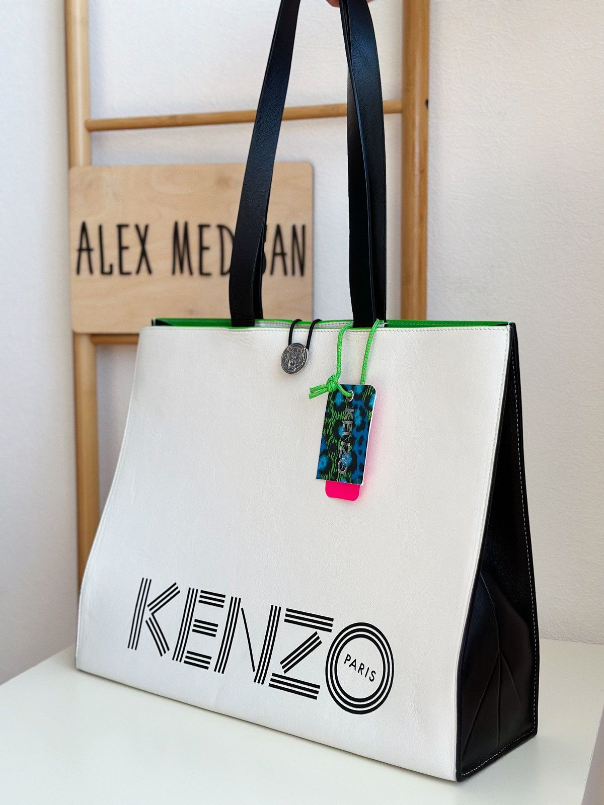 H&M × Kenzo KENZO X H&M Genuine Leather Tote Style Bag Size ONE SIZE - 11 Thumbnail