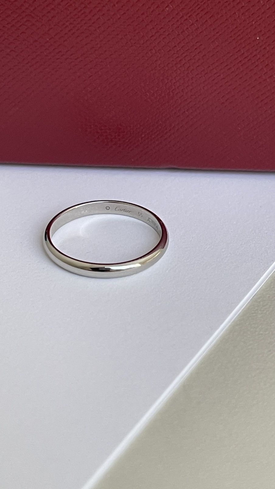 Cartier Cartier 1895 Wedding Band 2.5 mm Platinum 7.25 NEW $1190 Size ONE SIZE - 5 Thumbnail
