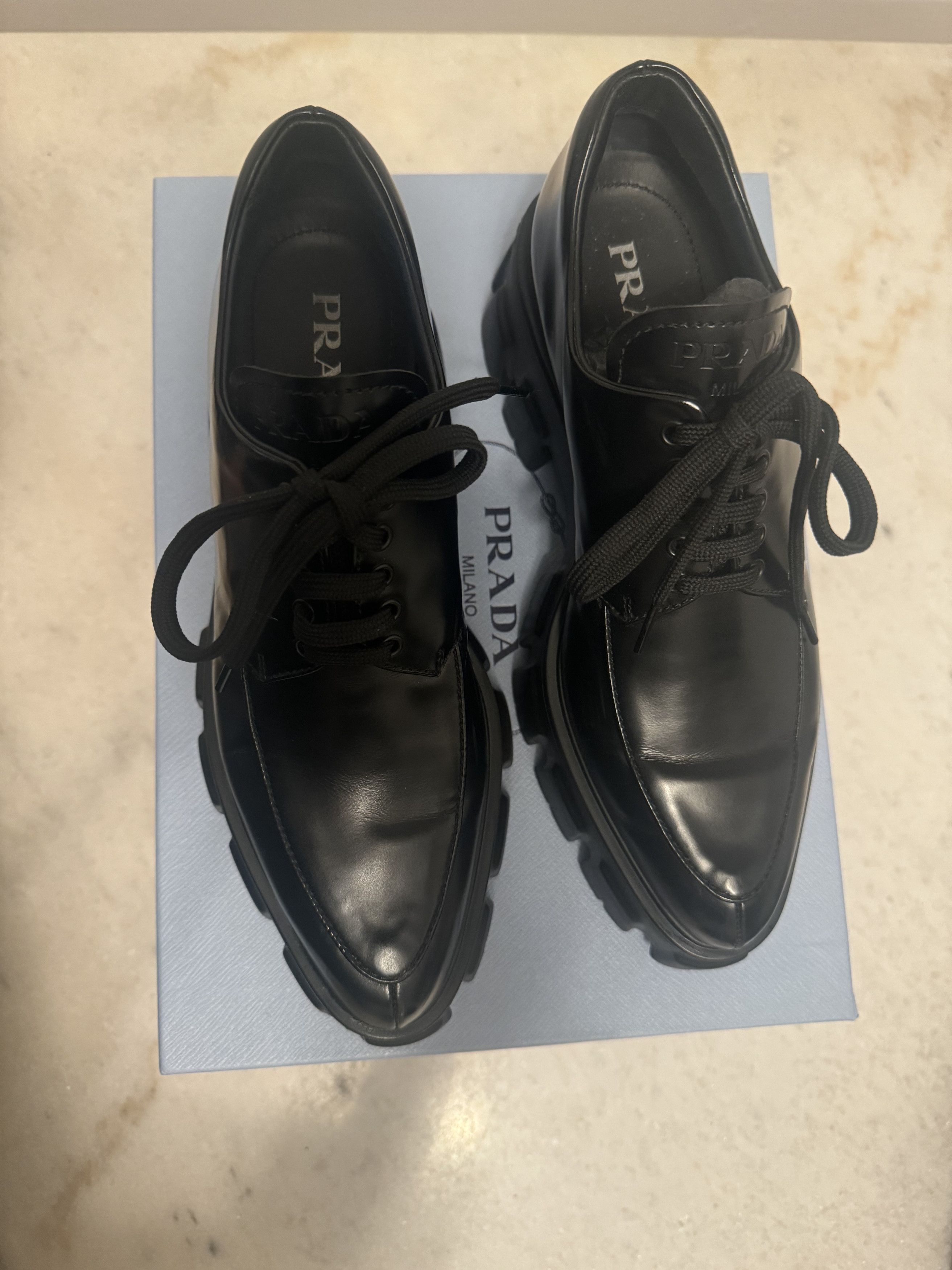 Prada Prada Monolith Leather Loafers Size US 8 / IT 38 - 5 Thumbnail