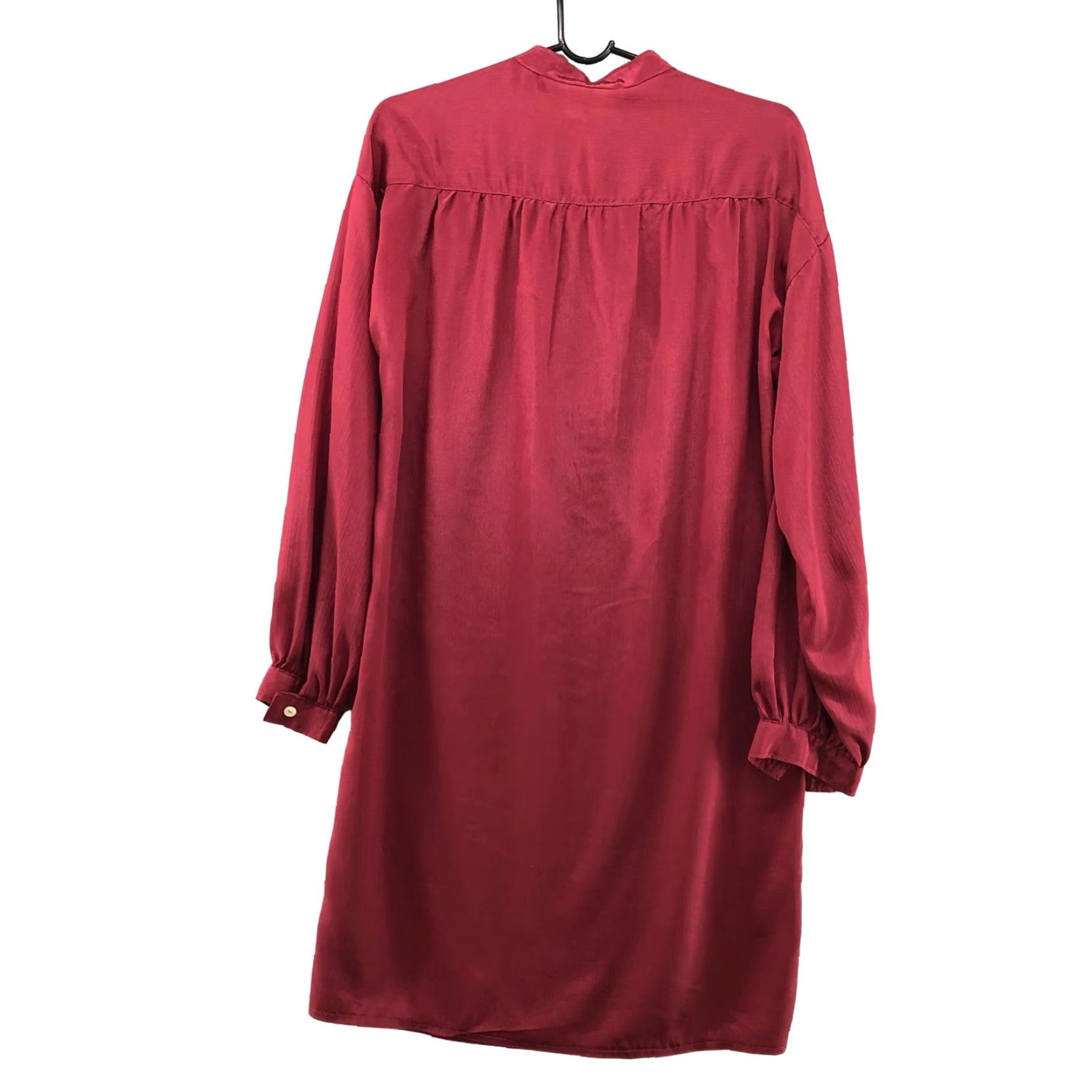 Vintage VTG Nightgown Womens L Satin Pajama Long Sleeve Red Union Made 1970s Vintage Nightgown Lounge Pajama Red Satin US Made Womens L Size L / US 10 / IT 46 - 2 Thumbnail