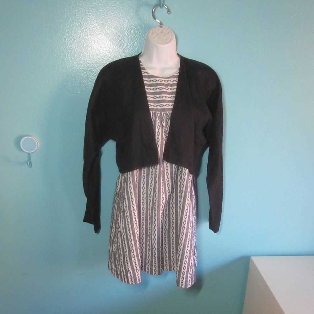 Other Liancarlo Designer Black Linen Shrug Jacket Size 6 Size S / US 4 / IT 40 - 6 Thumbnail