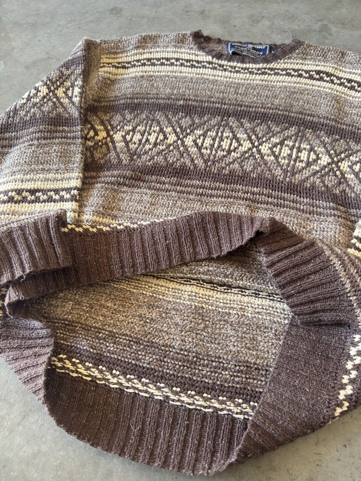 Polo Ralph Lauren POLO Ralph Lauren Hand Knit Southwestern Print Sweater Size US L / EU 52-54 / 3 - 4 Thumbnail