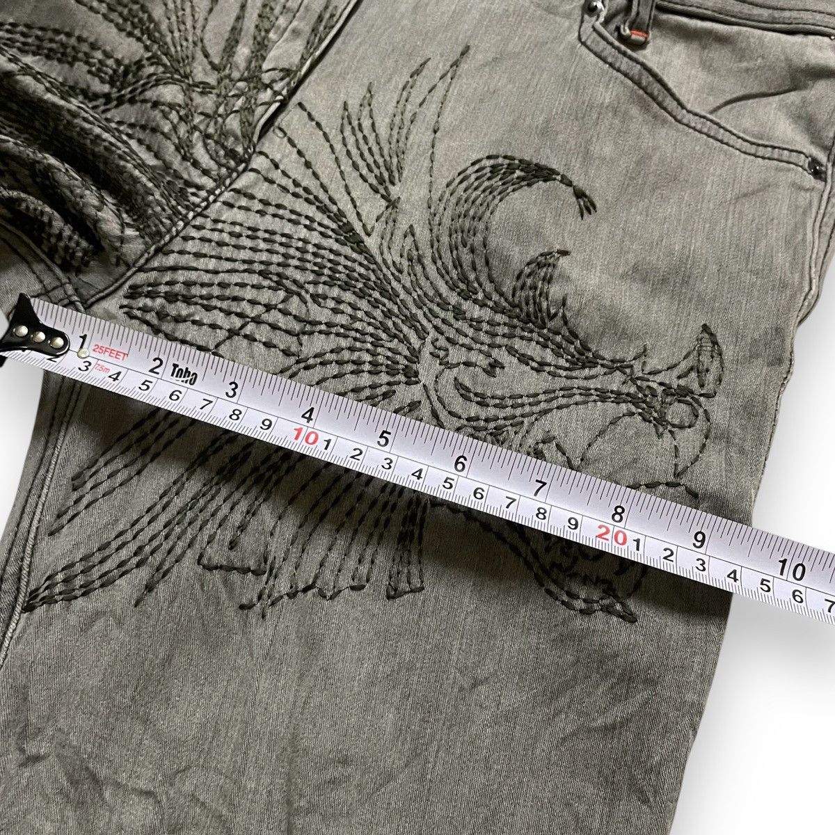 Japanese Brand FLARED HACHIYAMACHO SHIBUYAKU EMBROIDERED DRAGON (з0×40) Size US 30 / EU 46 - 16 Thumbnail