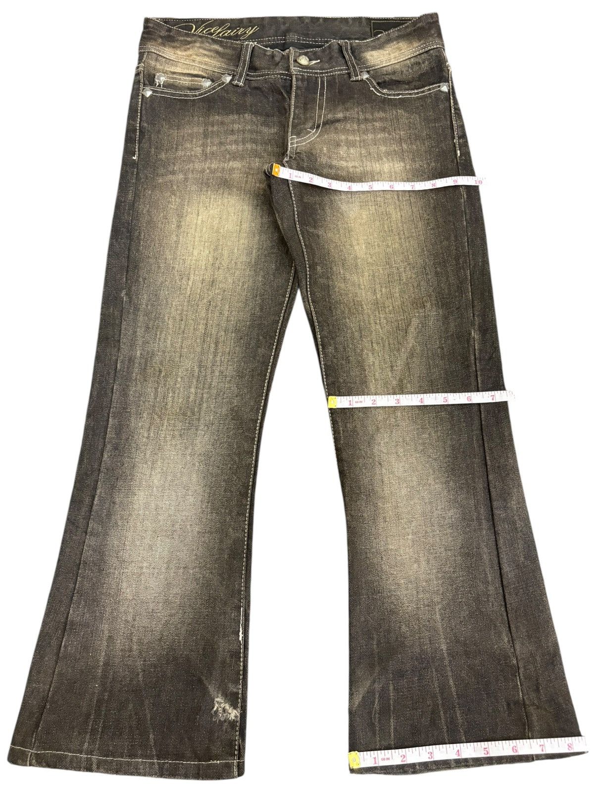 Japanese Brand Vintage Japanese Brand Rusty Wash Bootcut Flare Jeans Size US 30 / EU 46 - 14 Thumbnail