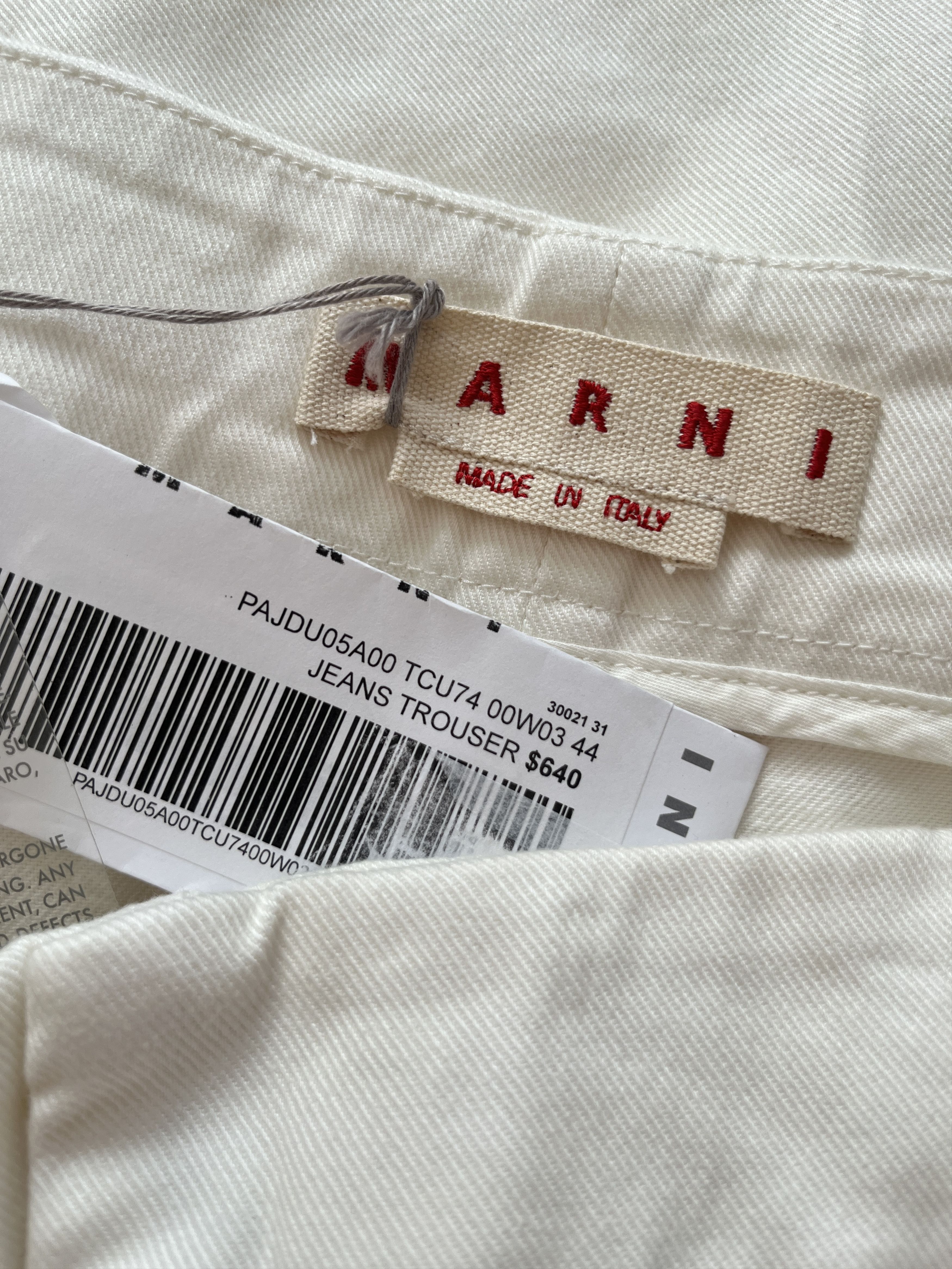 Marni ⚡️QUICK SALE⚡️Marni Stone White Wide Leg Pants Trousers Size 34" / US 12 / IT 48 - 3 Thumbnail