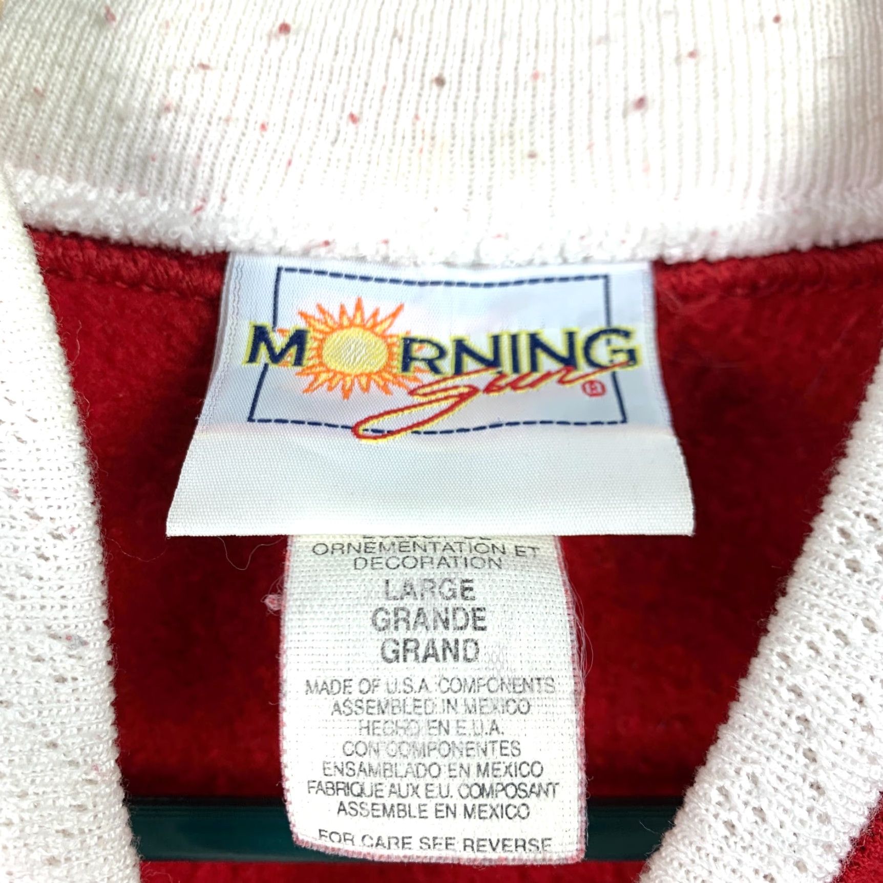 Vintage VINTAGE Morning Sun Cats Playing In Snow Sweatshirt Large Red 90s Cats Playing In Snow Womens Sweatshirt Size L / US 10 / IT 46 - 3 Thumbnail