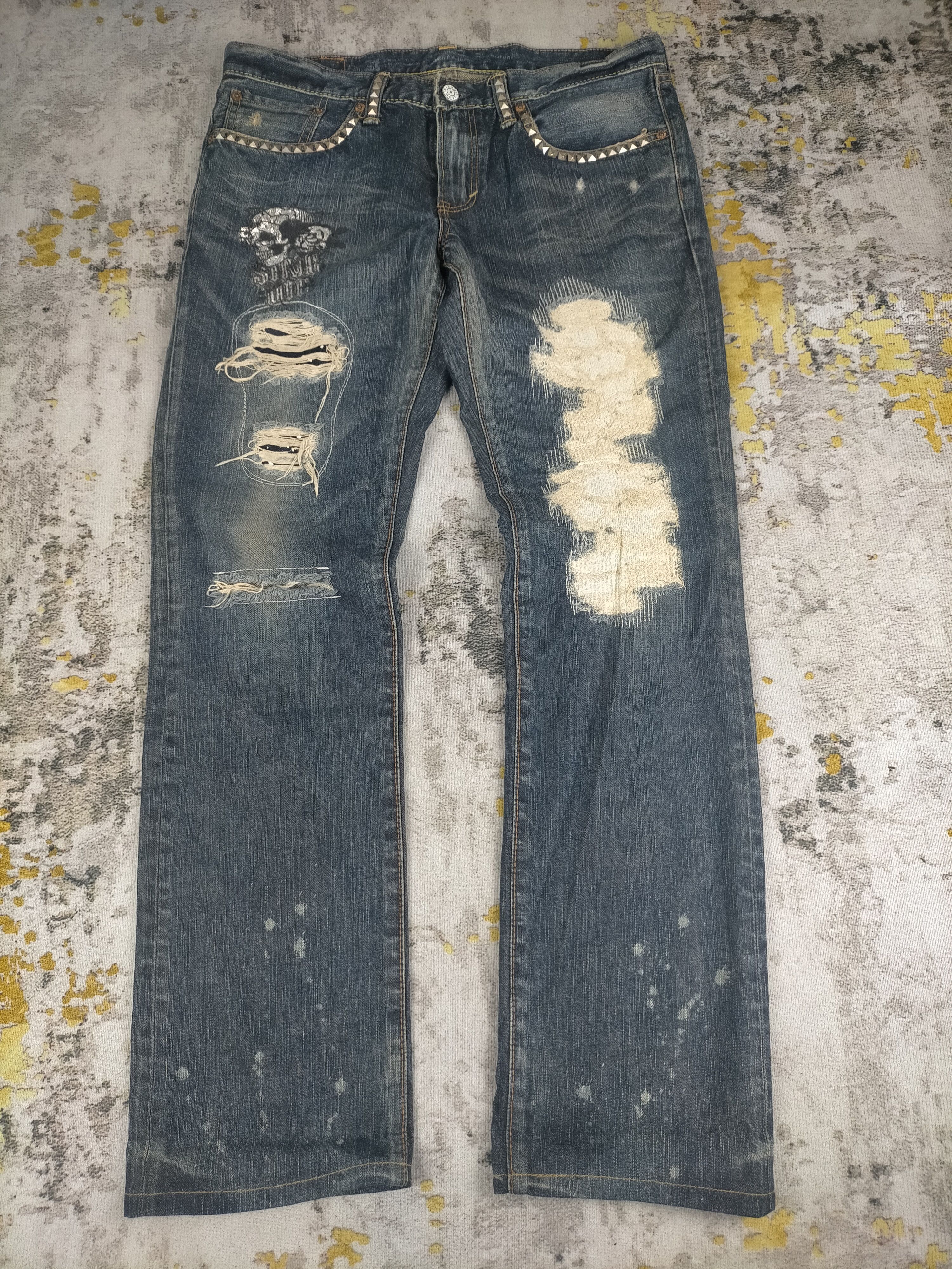 Edwin 🔥Rare Edwin Studded Distressed Jeans Size US 30 / EU 46 - 1 Thumbnail