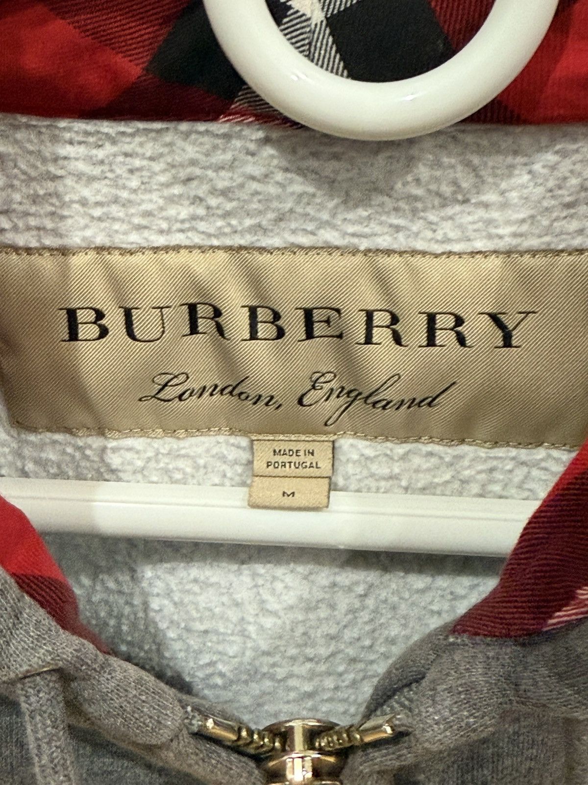 Burberry Burberry Gray Hoodie with Red Interior Size M / US 6-8 / IT 42-44 - 2 Thumbnail