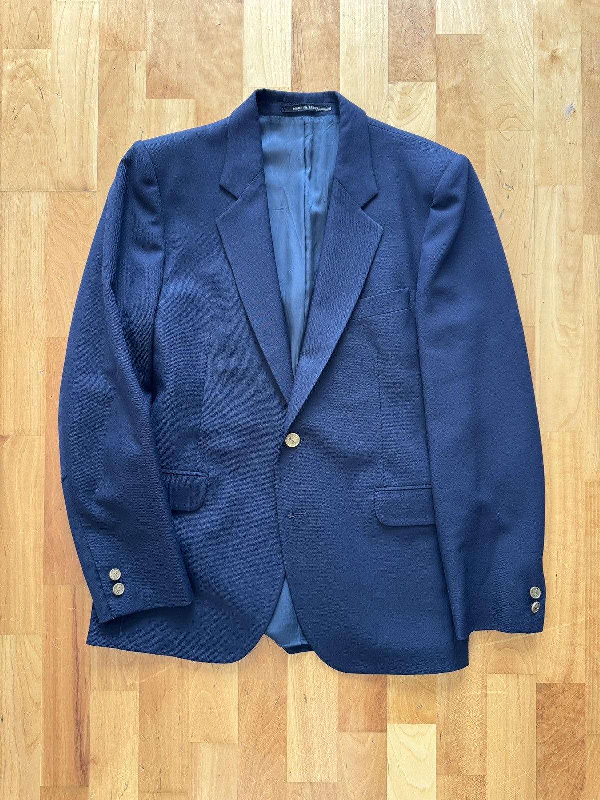 Yves Saint Laurent Vintage Yves Saint Laurent Navy Blazer 36r Size 36R - 2 Thumbnail
