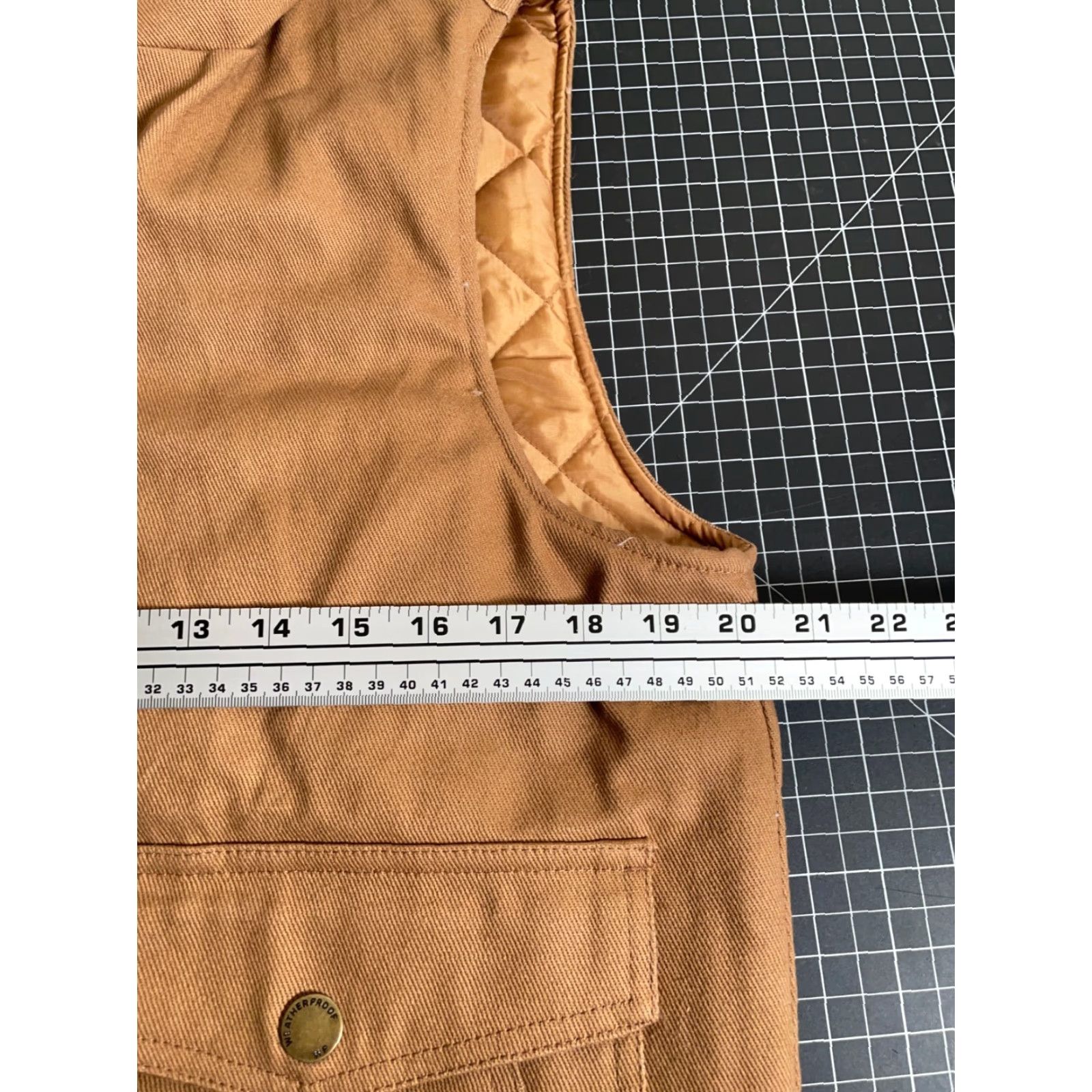 Weatherproof Weatherproof Heritage Brand Canvas Zip Up Vest Adult Small Brown Sherpa Collar Workwear Size US S / EU 44-46 / 1 - 5 Thumbnail