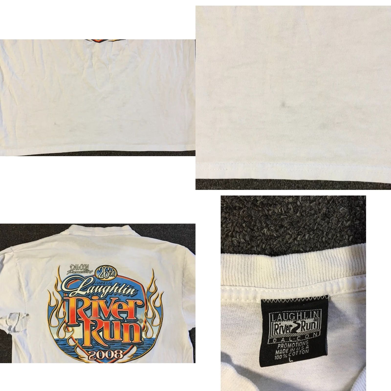 JNCO VINTAGE Thrashed Faded Flame Shirt S Mens Shirt Long Sleeve White 80s 90s Jnco Harley Skate Punk Rock Fire Thrashed Size US S / EU 44-46 / 1 - 9 Thumbnail