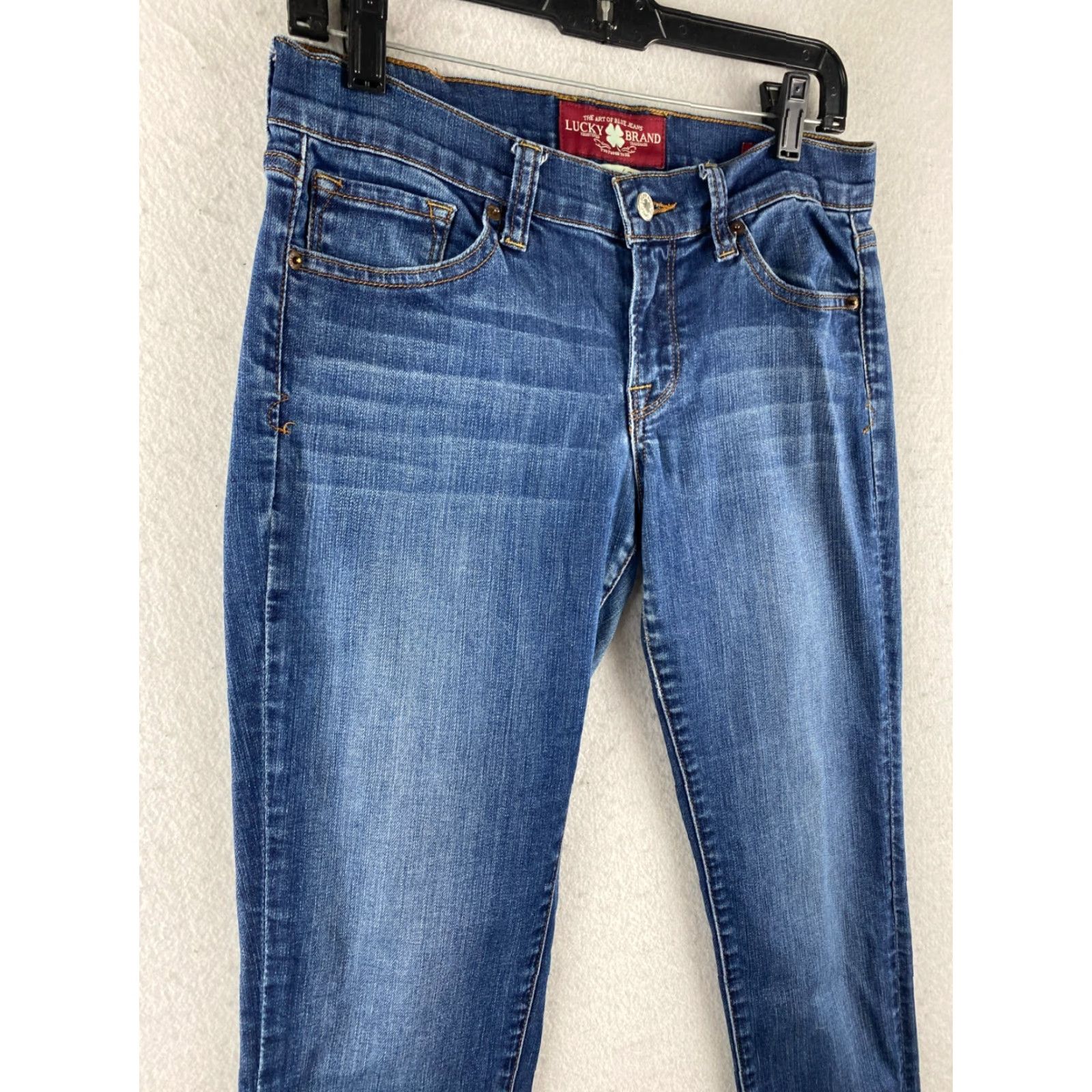 Lucky Brand Lucky Brand Jeans Womens 4 Blue Ankle Charlie Skinny Distressed Stretch Denim Shirt? Size 27" / US 4 / IT 40 - 3 Thumbnail