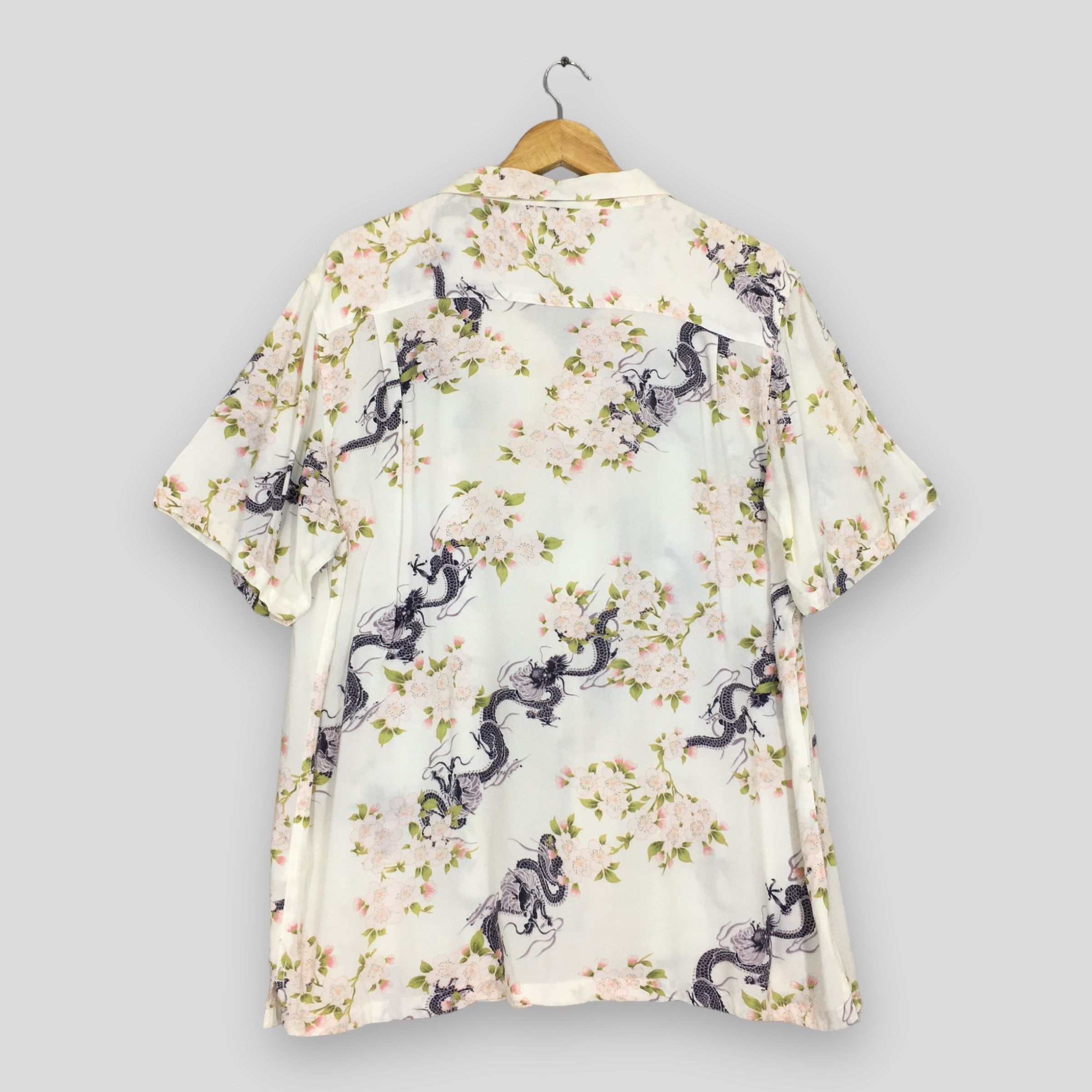 Japanese Brand × Vintage Vintage 1990s Hawaiian Japanese Dragon Rayon Shirt XLarge Size US XL / EU 56 / 4 - 7 Thumbnail