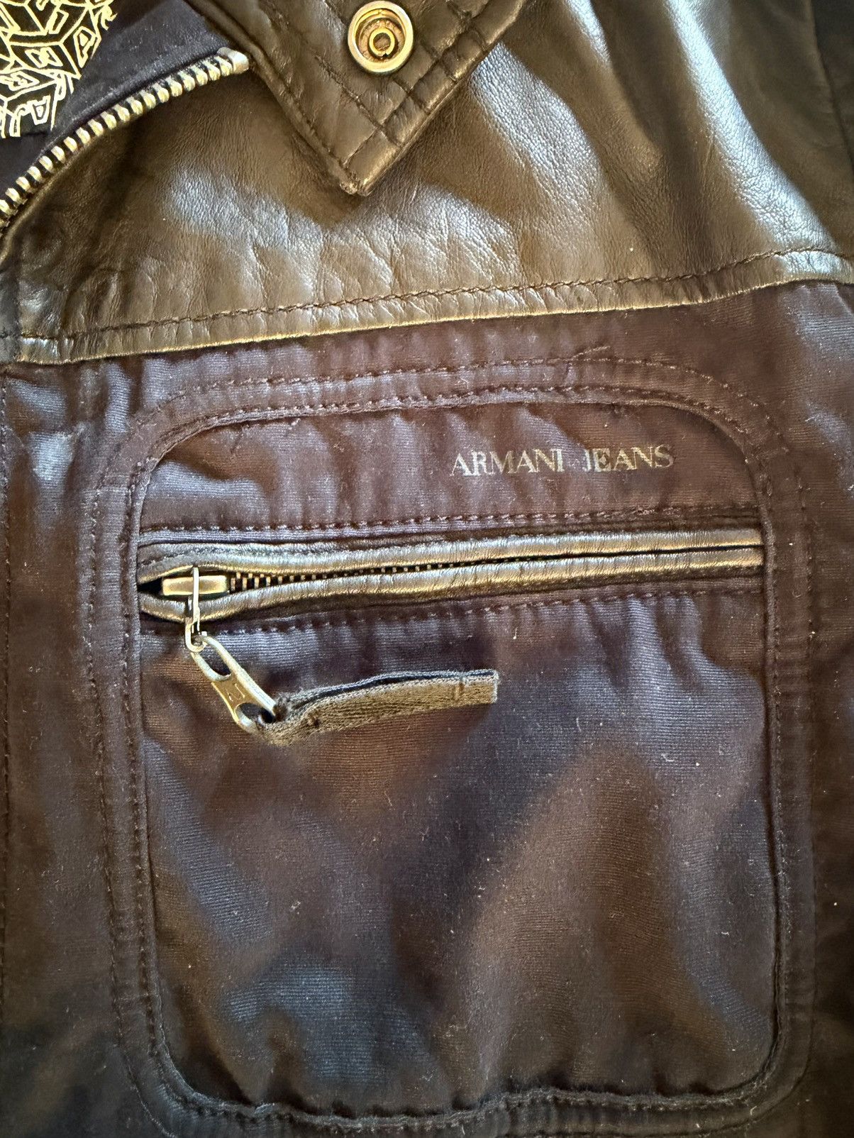Armani ARMANI Black Biker Jacket Size US L / EU 52-54 / 3 - 5 Thumbnail